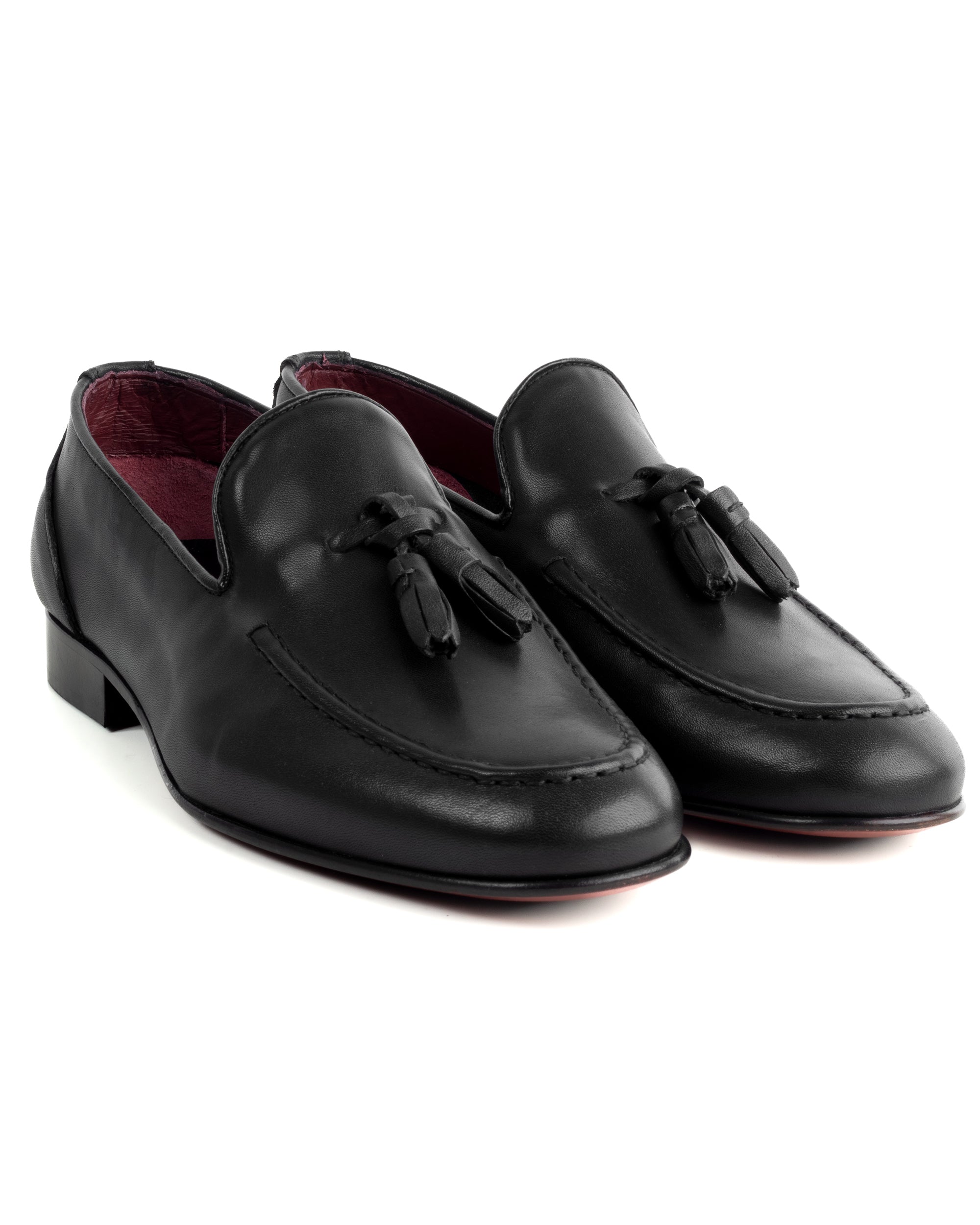 Mocassini College Uomo Con Nappine Scarpe Classiche Ecopelle Morbida Eleganti Cerimonia Suola Di Cuoio Con Ovalino Antiscivolo Casual Nero GIOSAL-S1282A
