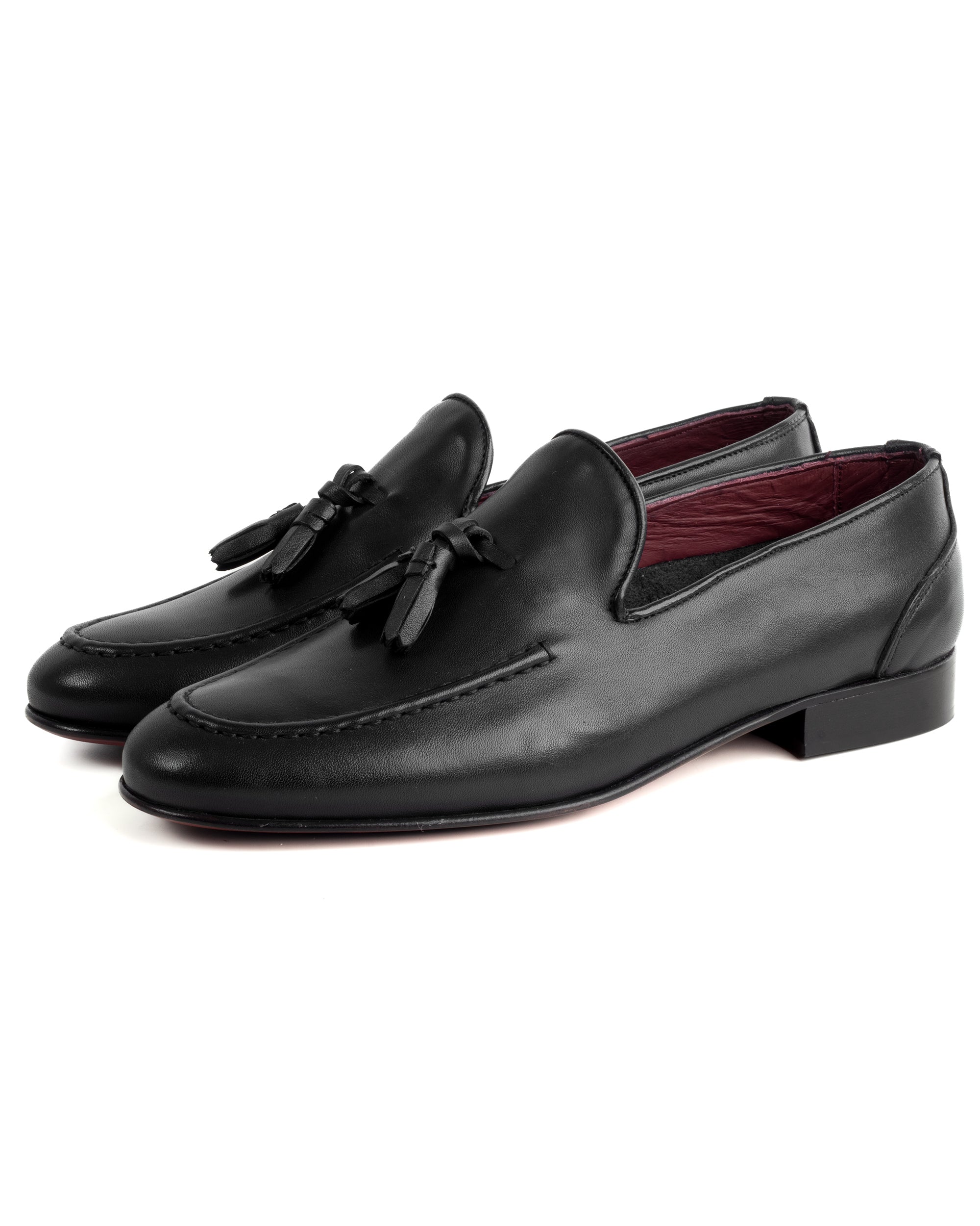 Mocassini College Uomo Con Nappine Scarpe Classiche Ecopelle Morbida Eleganti Cerimonia Suola Di Cuoio Con Ovalino Antiscivolo Casual Nero GIOSAL-S1282A