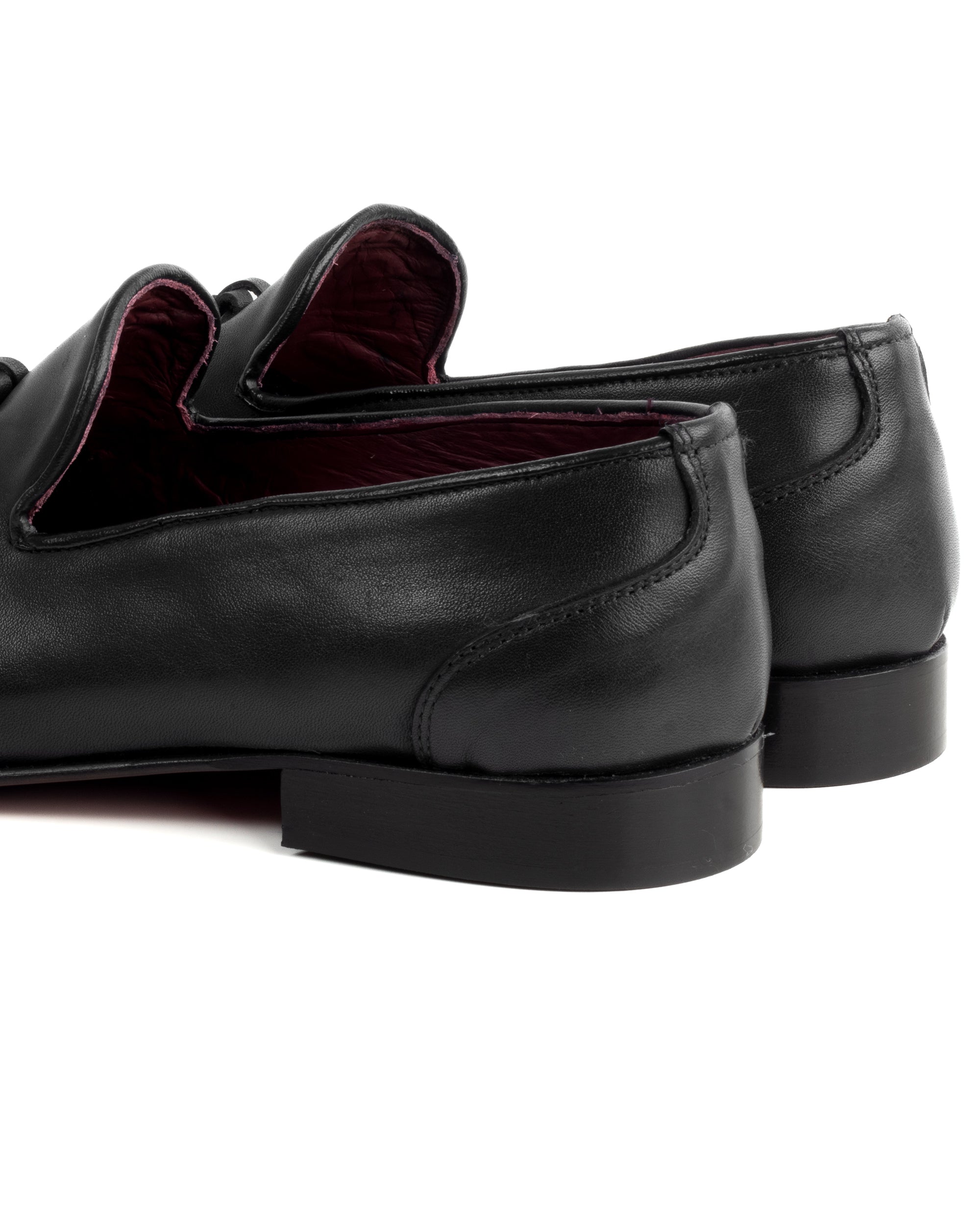 Mocassini College Uomo Con Nappine Scarpe Classiche Ecopelle Morbida Eleganti Cerimonia Suola Di Cuoio Con Ovalino Antiscivolo Casual Nero GIOSAL-S1282A
