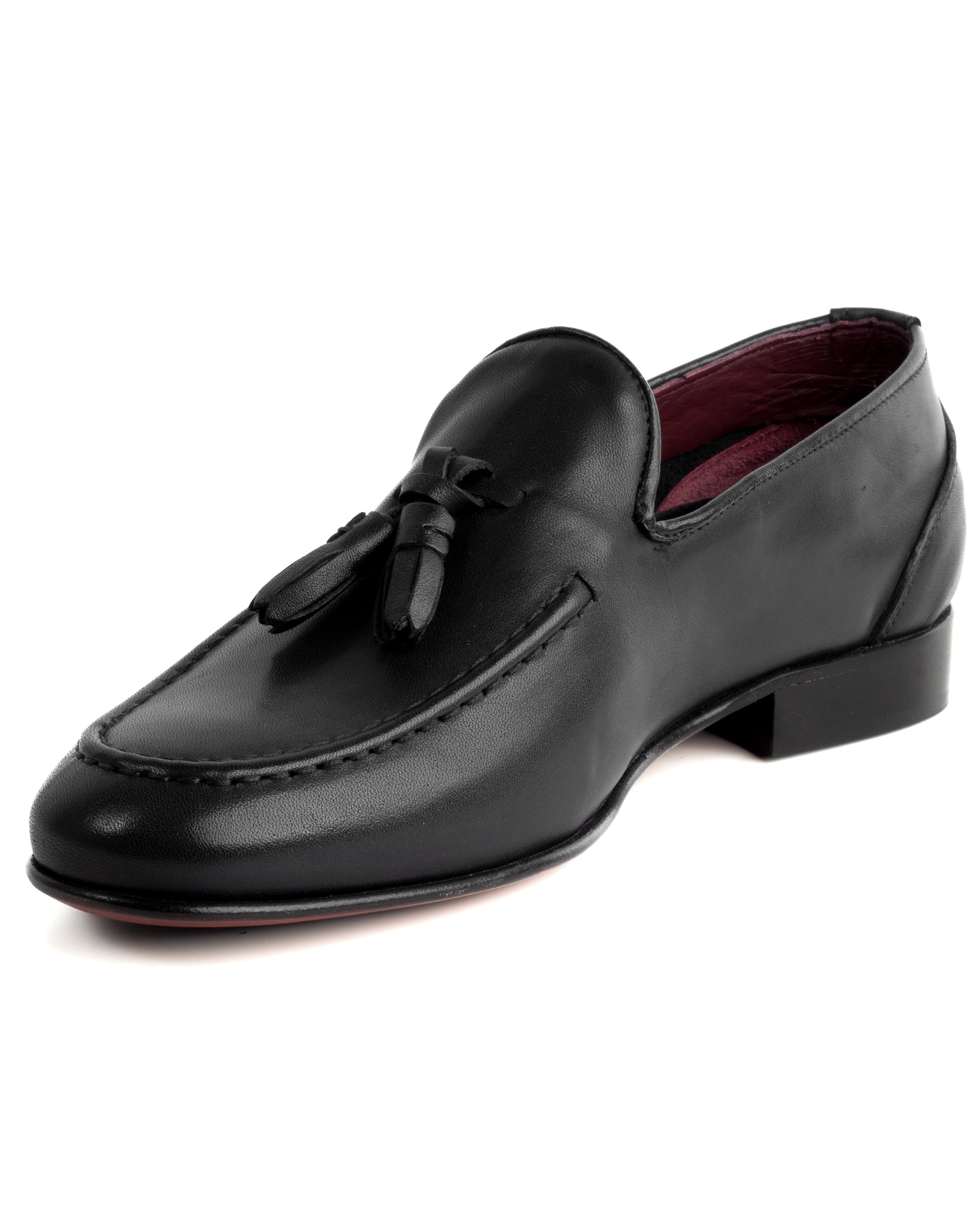 Mocassini College Uomo Con Nappine Scarpe Classiche Ecopelle Morbida Eleganti Cerimonia Suola Di Cuoio Con Ovalino Antiscivolo Casual Nero GIOSAL-S1282A