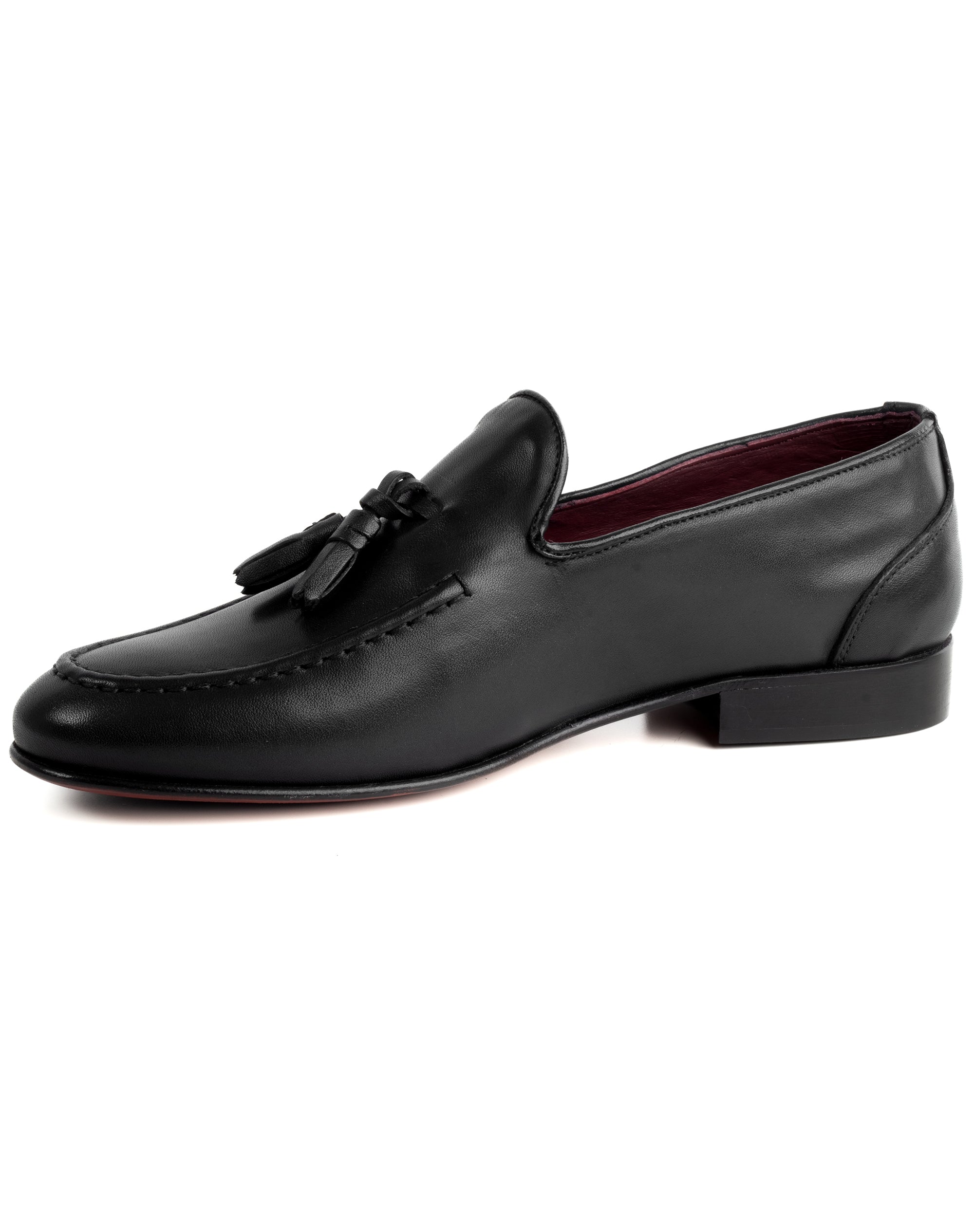 Mocassini College Uomo Con Nappine Scarpe Classiche Ecopelle Morbida Eleganti Cerimonia Suola Di Cuoio Con Ovalino Antiscivolo Casual Nero GIOSAL-S1282A