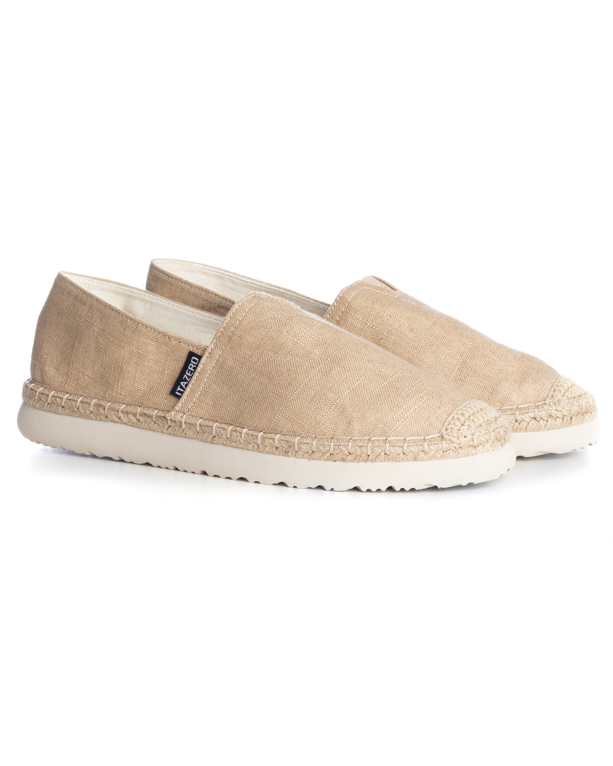 Espadrillas Scarpe Uomo Unisex Tela Estive Mare Cotone Comode Leggere Tinta Unita Beige GIOSAL-S1247A