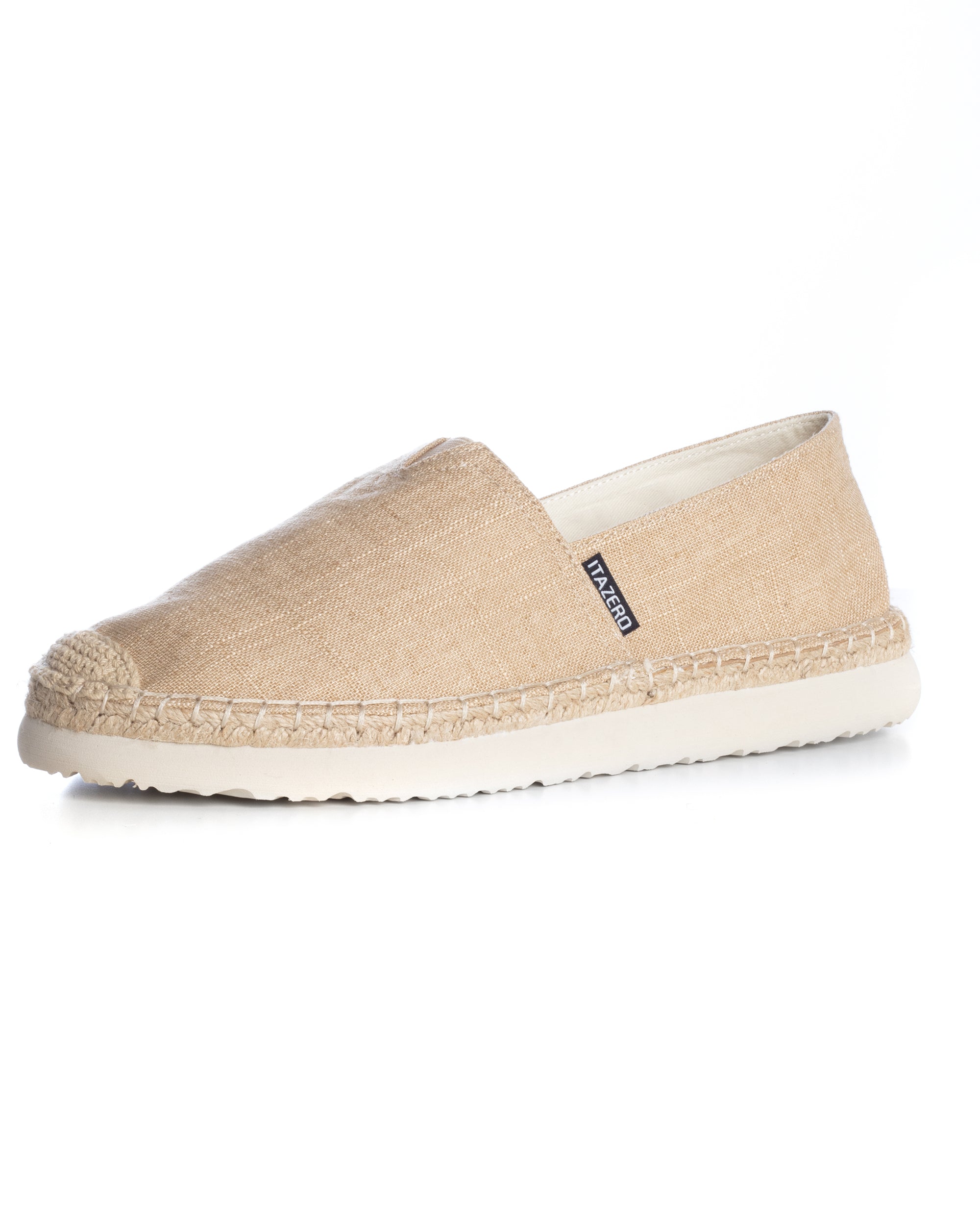 Espadrillas Scarpe Uomo Unisex Tela Estive Mare Cotone Comode Leggere Tinta Unita Beige GIOSAL-S1247A