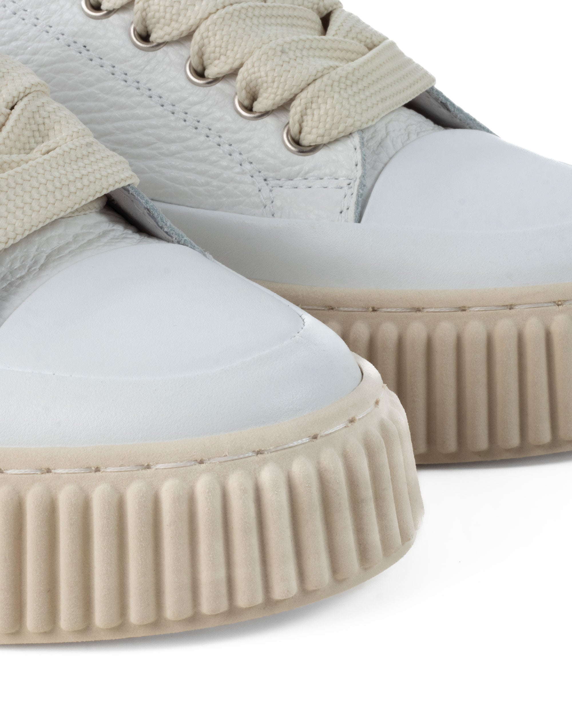 Scarpe Uomo Sneakers Bianche Ecopelle Martellata Sportive Pelle Bottolato Fondo Gomma Ampia GIOSAL-S1258A