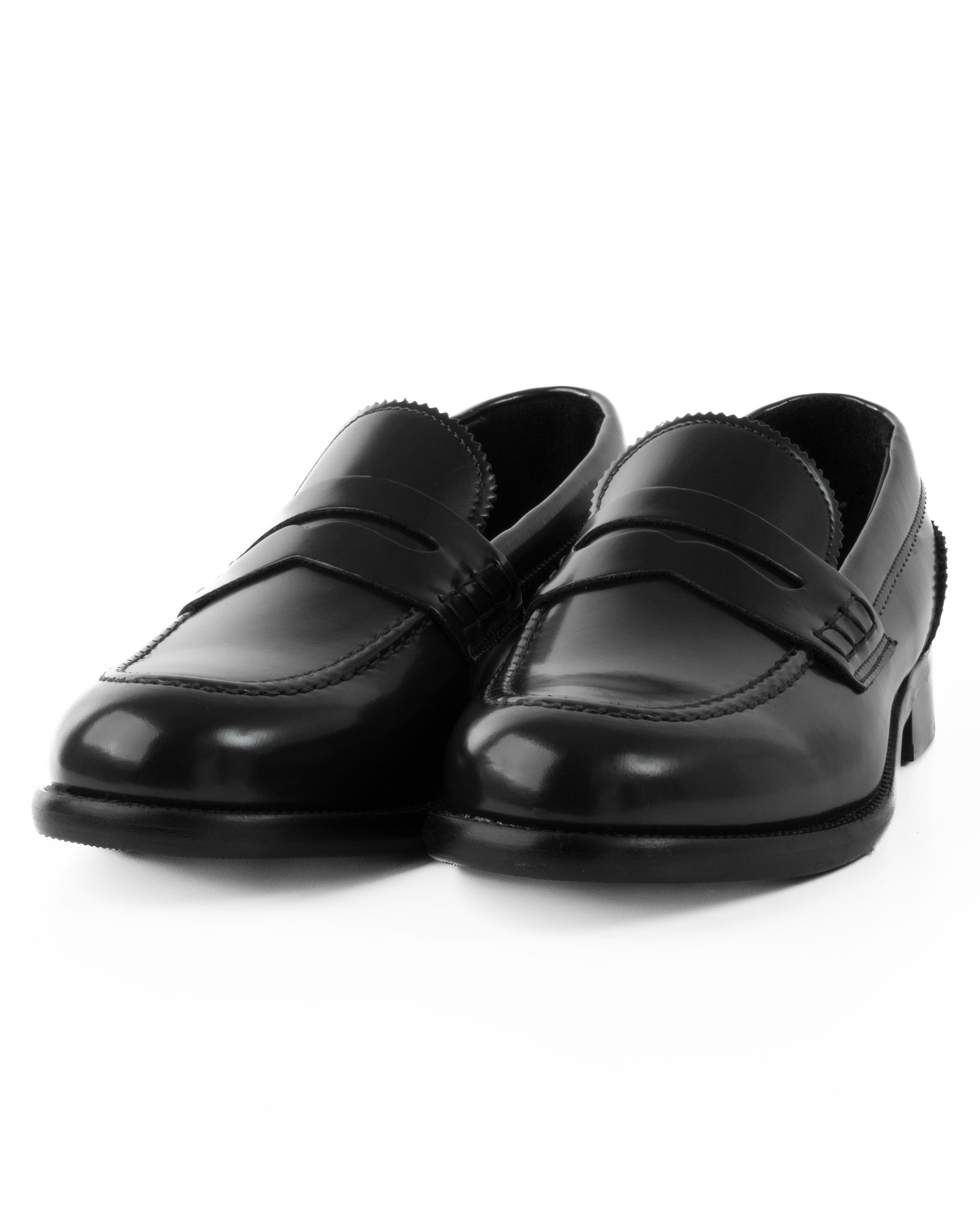 Mocassini College Uomo Scarpe Ecopelle Abrasivate Eleganti Cerimonia Suola Di Cuoio Casual Nero GIOSAL-S1260A