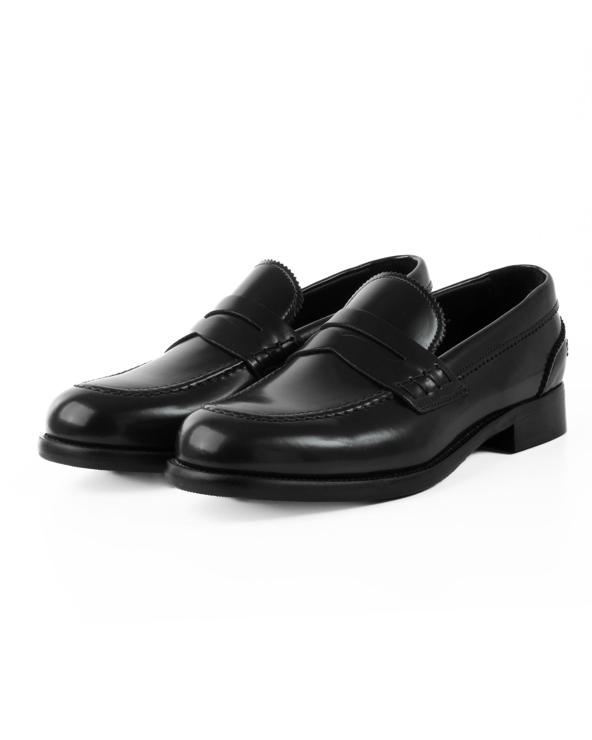 Mocassini College Uomo Scarpe Ecopelle Abrasivate Eleganti Cerimonia Suola Di Cuoio Casual Nero GIOSAL-S1260A