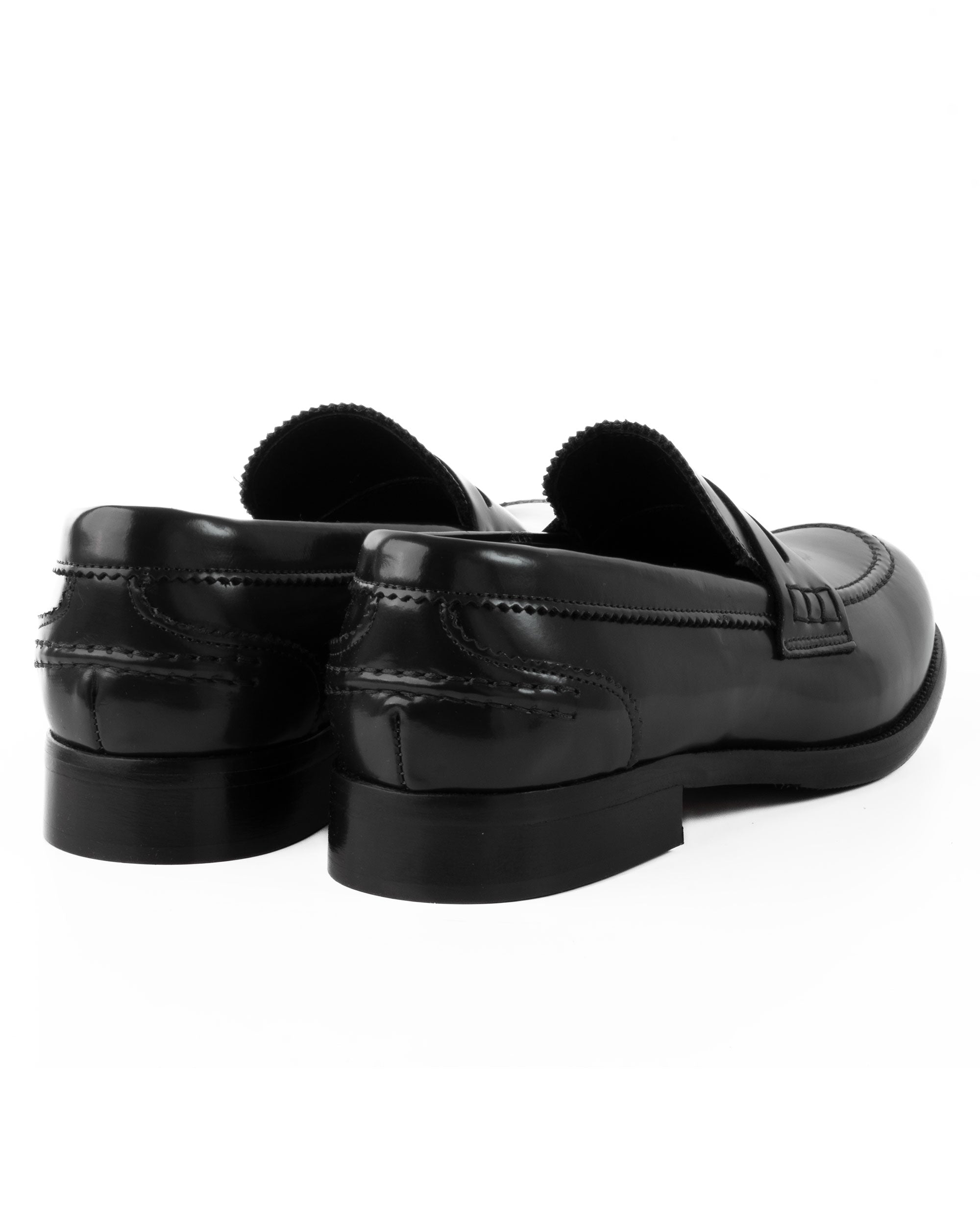 Mocassini College Uomo Scarpe Ecopelle Abrasivate Eleganti Cerimonia Suola Di Cuoio Casual Nero GIOSAL-S1260A