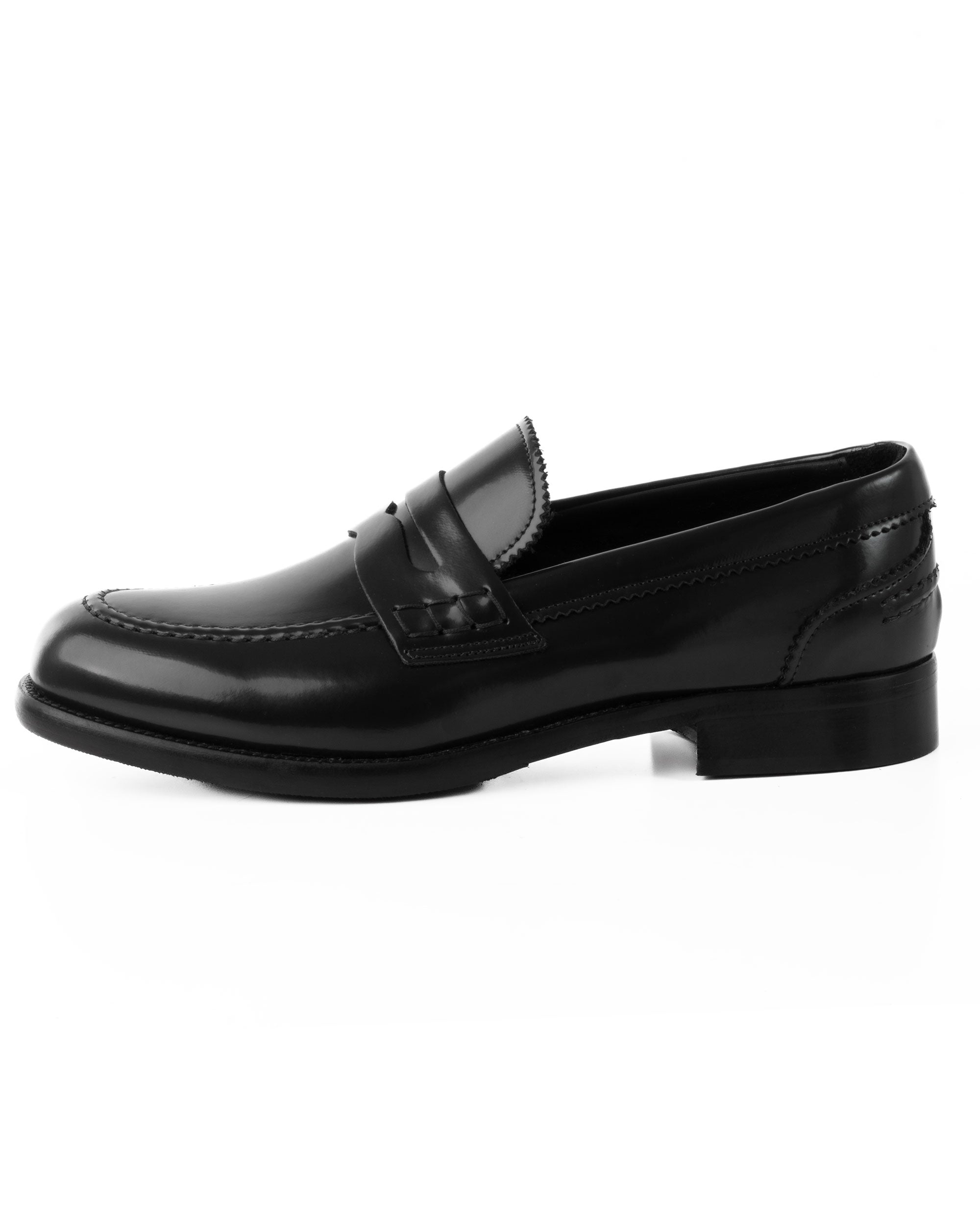 Mocassini College Uomo Scarpe Ecopelle Abrasivate Eleganti Cerimonia Suola Di Cuoio Casual Nero GIOSAL-S1260A