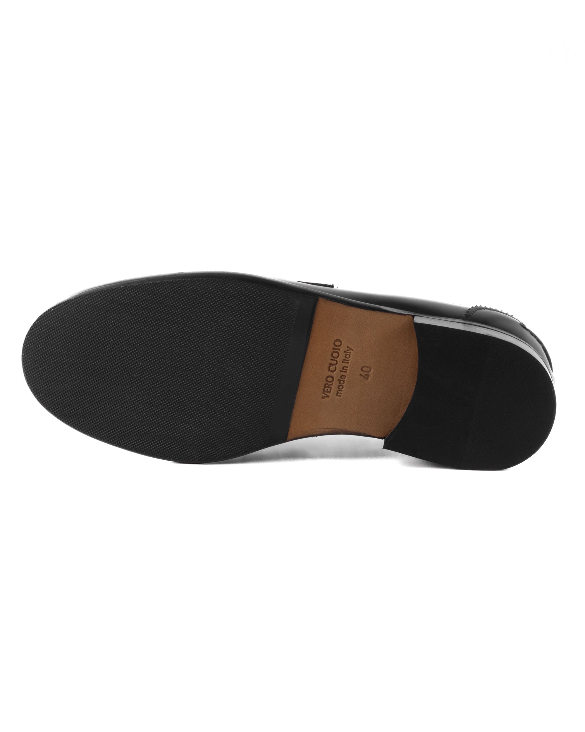Mocassini College Uomo Scarpe Ecopelle Abrasivate Eleganti Cerimonia Suola Di Cuoio Casual Nero GIOSAL-S1260A