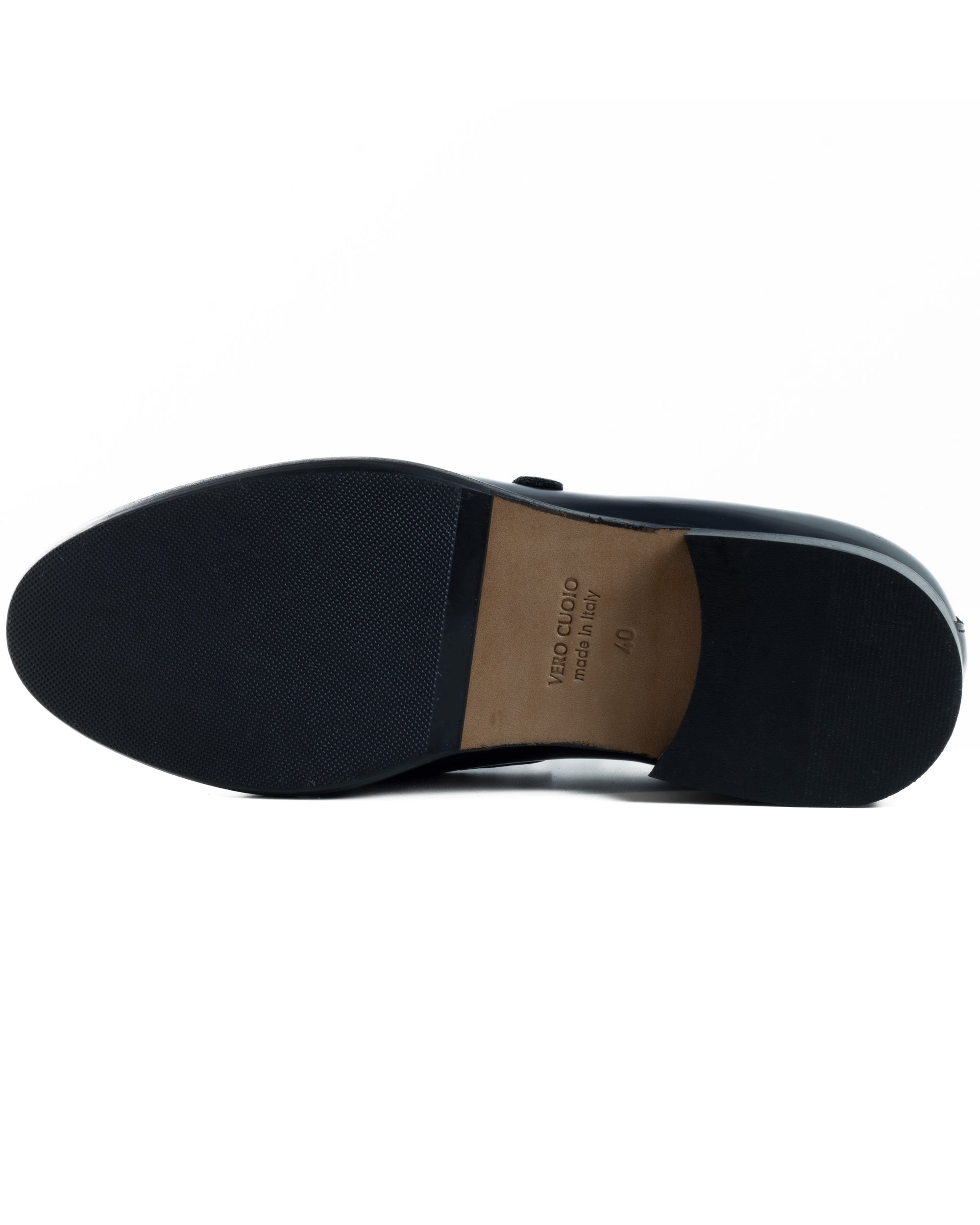 Mocassini Doppia Fibbia Uomo Scarpe Ecopelle Abrasivate Lucide Eleganti Cerimonia Suola Di Cuoio Casual Blu GIOSAL-S1263A
