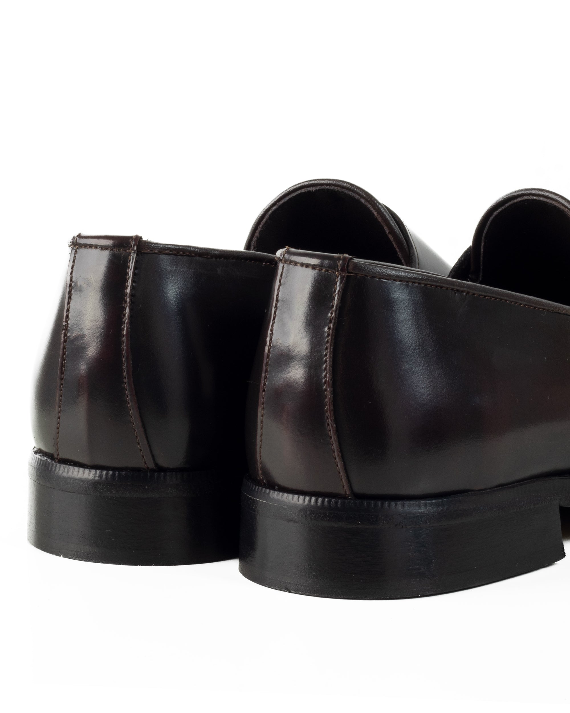 Mocassini Doppia Fibbia Uomo Scarpe Ecopelle Abrasivate Lucide Eleganti Cerimonia Suola Di Cuoio Casual Marrone GIOSAL-S1264A