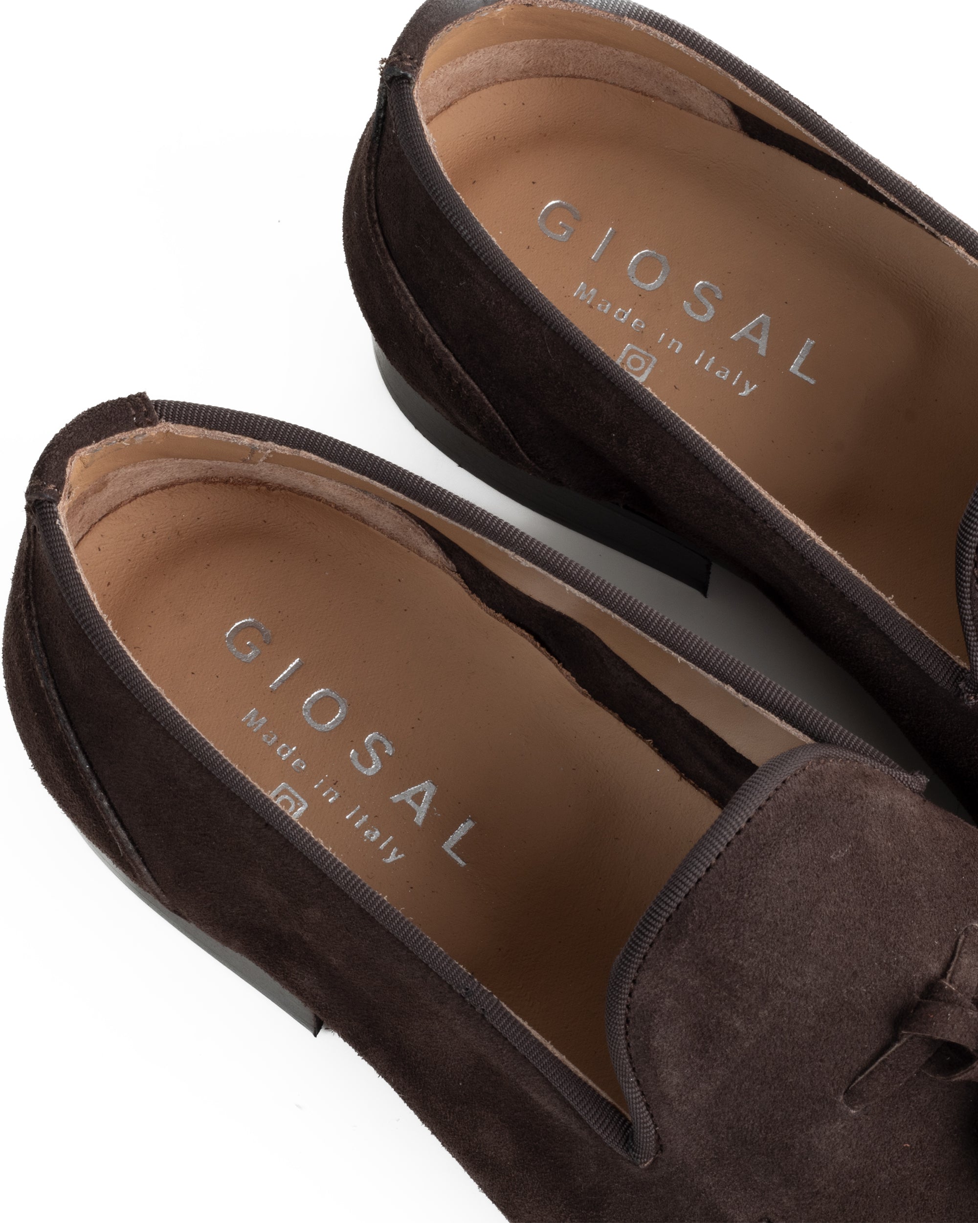 Mocassini Uomo Con Nappine Scarpe Camoscio Eleganti Cerimonia Pelle Scamosciata Suola Di Cuoio Con Ovalino Antiscivolo Casual Marrone GIOSAL-S1267A