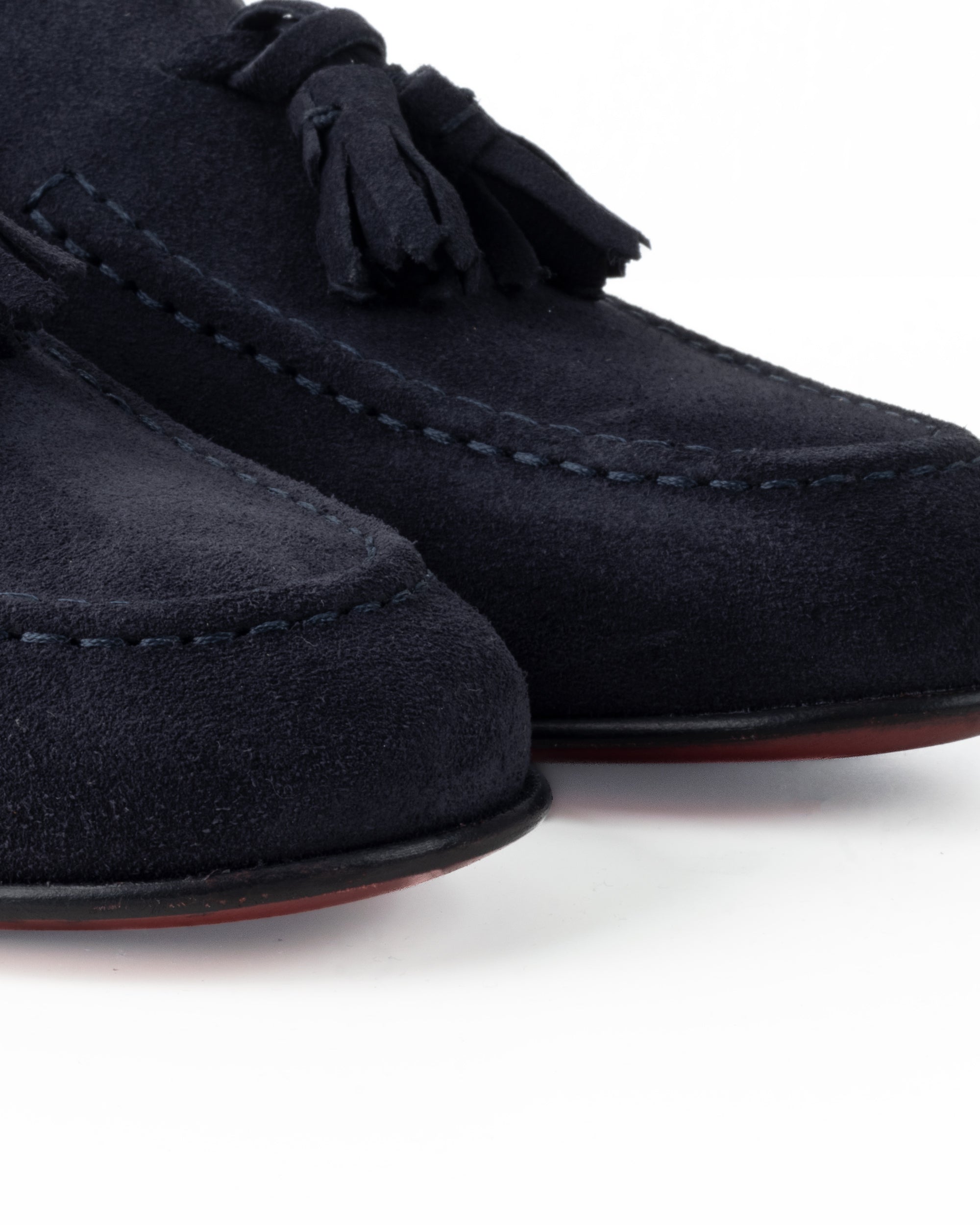 Mocassini Uomo Con Nappine Scarpe Camoscio Eleganti Cerimonia Pelle Scamosciata Suola Di Cuoio Con Ovalino Antiscivolo Casual Blu GIOSAL-S1268A