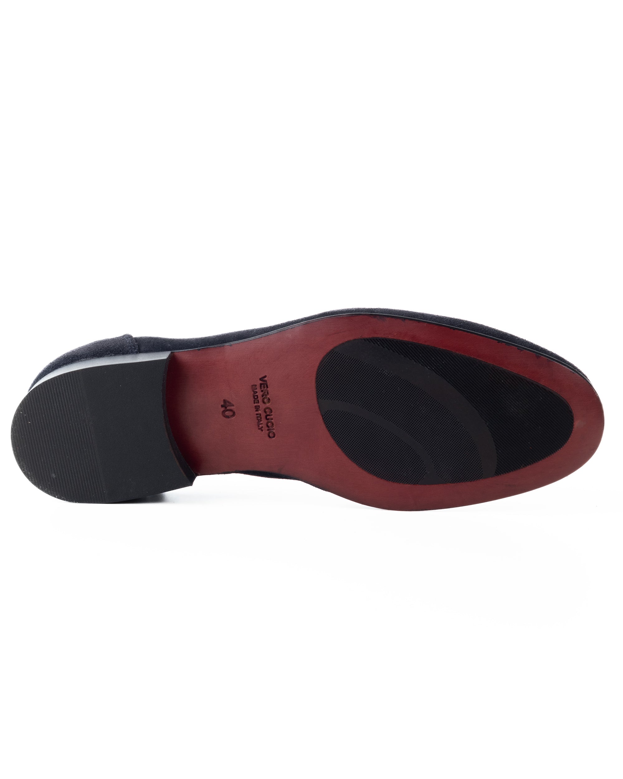 Mocassini Uomo Con Nappine Scarpe Camoscio Eleganti Cerimonia Pelle Scamosciata Suola Di Cuoio Con Ovalino Antiscivolo Casual Blu GIOSAL-S1268A