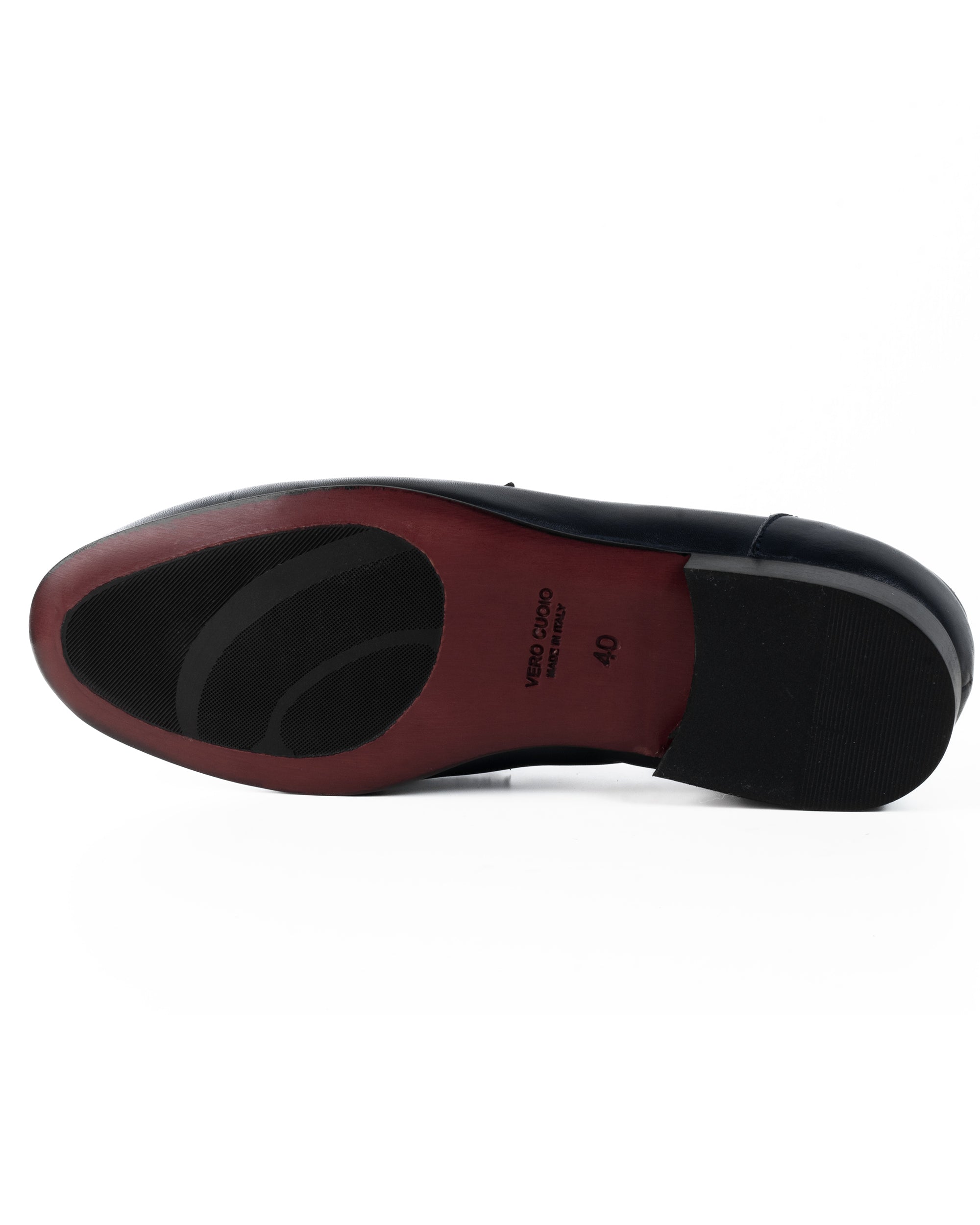 Mocassini Uomo Con Fibbie Morsetto Scarpe Ecopelle Eleganti Pelle Vitello Cerimonia Suola Di Cuoio Con Ovalino Antiscivolo Casual Blu GIOSAL-S1270A