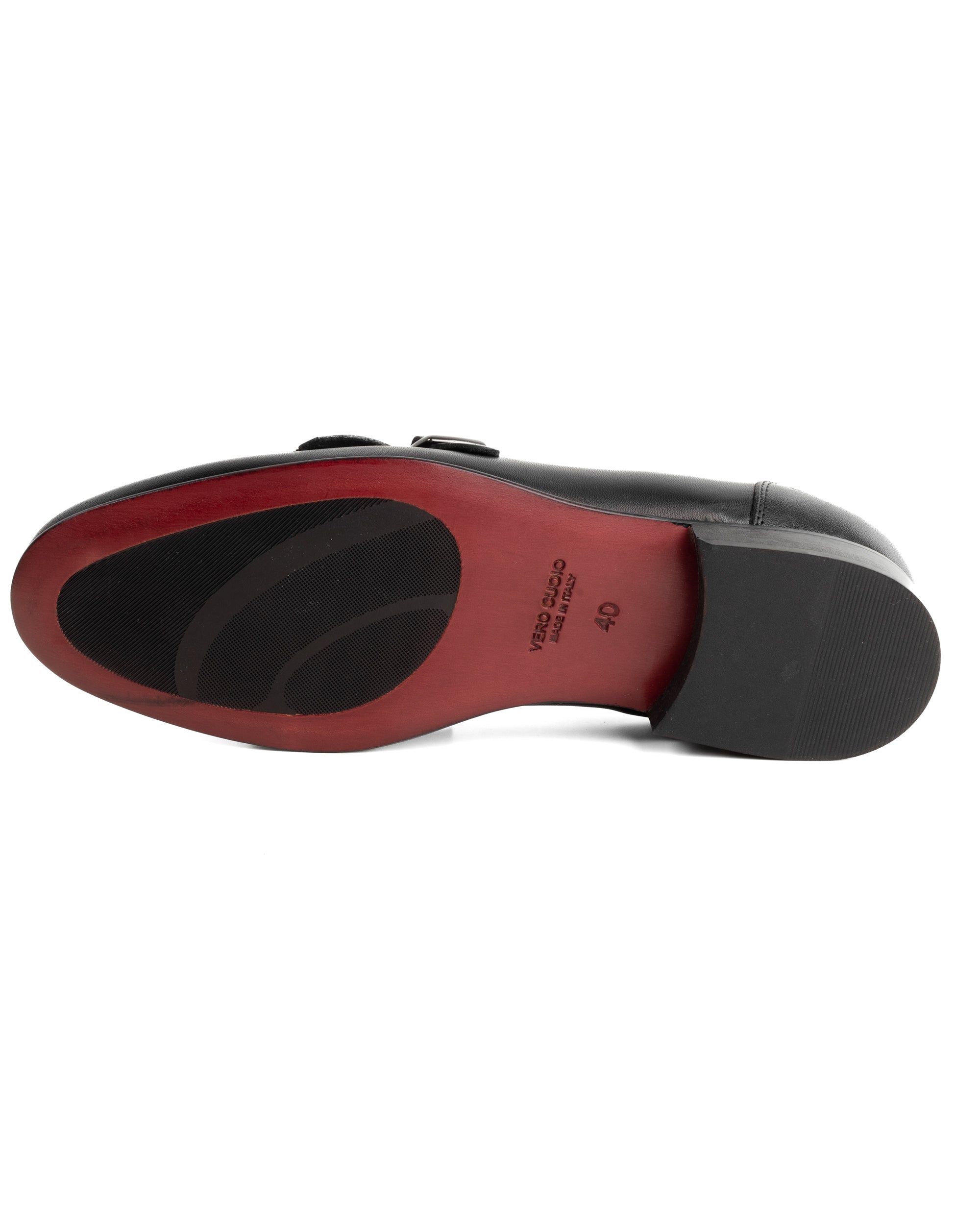 Mocassini Uomo Con Fibbia Frangia Borchie Scarpe Ecopelle Eleganti Pelle Vitello Cerimonia Suola Di Cuoio Con Ovalino Antiscivolo Casual Nero GIOSAL-S1272A