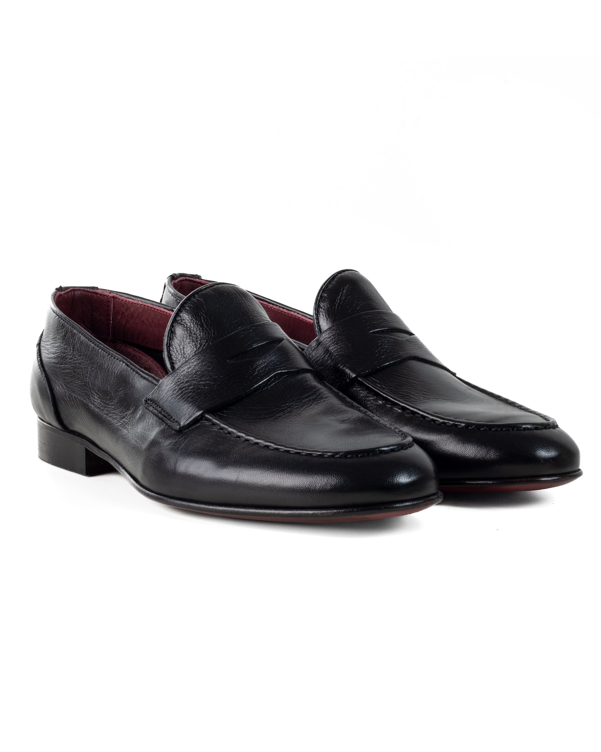 Mocassini College Uomo Con Bendina Scarpe Classiche Ecopelle Eleganti Cerimonia Suola Di Cuoio Con Ovalino Antiscivolo Casual Nero GIOSAL-S1274A