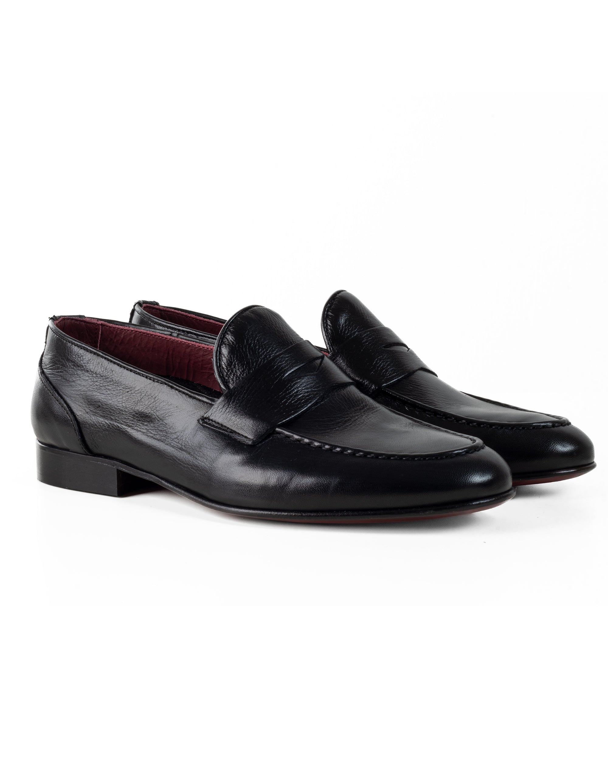 Mocassini College Uomo Con Bendina Scarpe Classiche Ecopelle Eleganti Cerimonia Suola Di Cuoio Con Ovalino Antiscivolo Casual Nero GIOSAL-S1274A