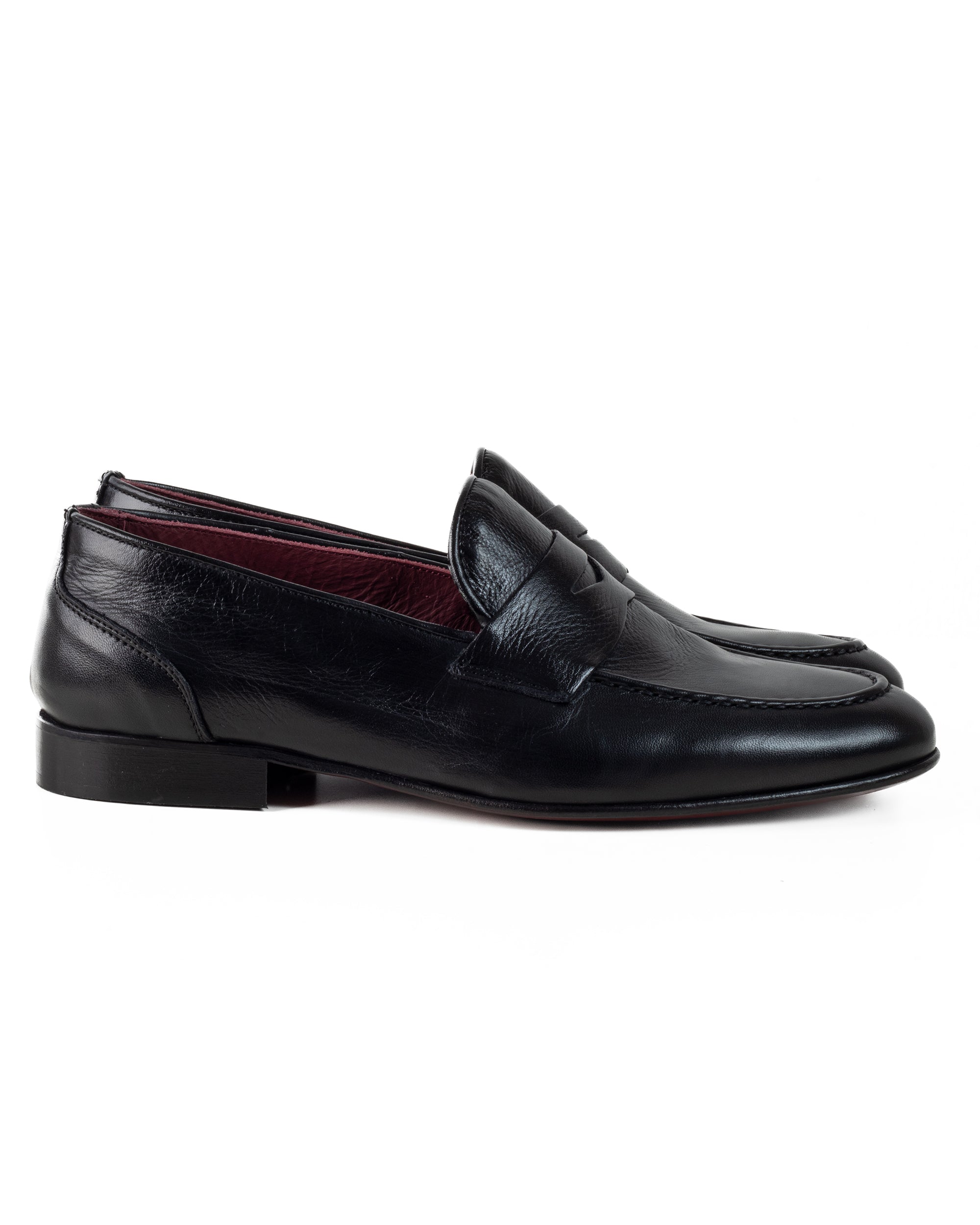 Mocassini College Uomo Con Bendina Scarpe Classiche Ecopelle Eleganti Cerimonia Suola Di Cuoio Con Ovalino Antiscivolo Casual Nero GIOSAL-S1274A