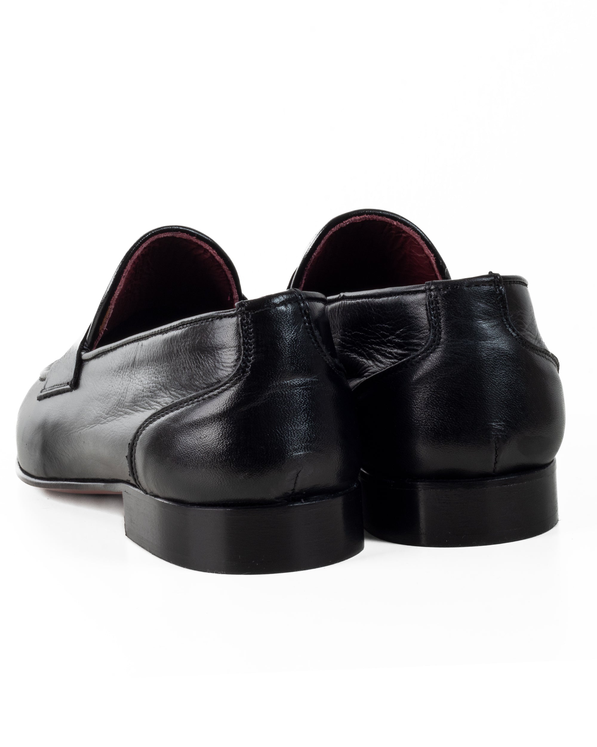 Mocassini College Uomo Con Bendina Scarpe Classiche Ecopelle Eleganti Cerimonia Suola Di Cuoio Con Ovalino Antiscivolo Casual Nero GIOSAL-S1274A