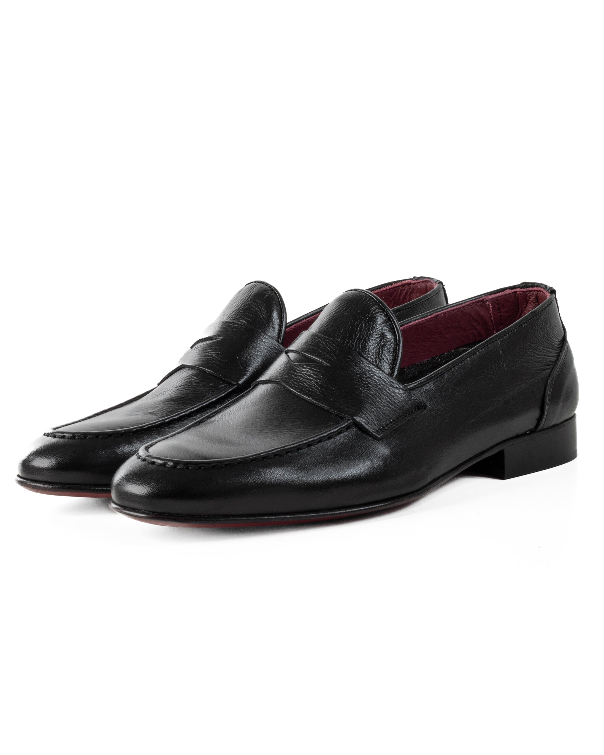 Mocassini College Uomo Con Bendina Scarpe Classiche Ecopelle Eleganti Cerimonia Suola Di Cuoio Con Ovalino Antiscivolo Casual Nero GIOSAL-S1274A