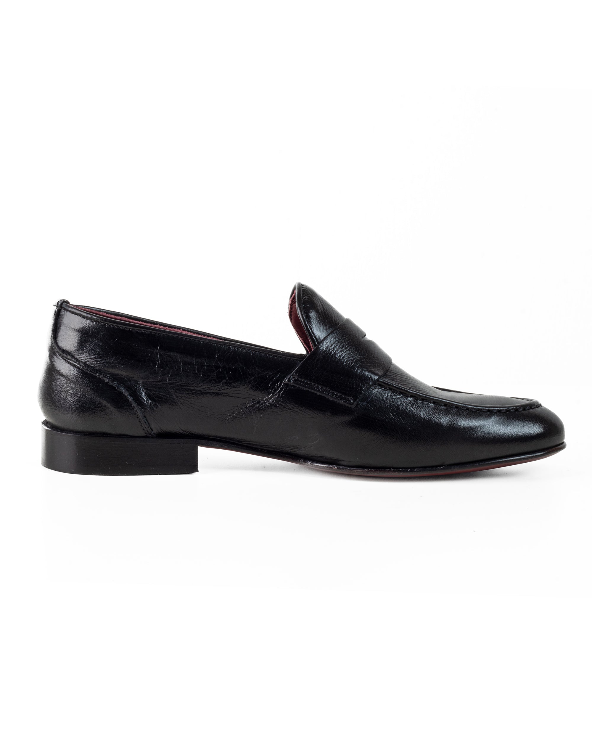 Mocassini College Uomo Con Bendina Scarpe Classiche Ecopelle Eleganti Cerimonia Suola Di Cuoio Con Ovalino Antiscivolo Casual Nero GIOSAL-S1274A