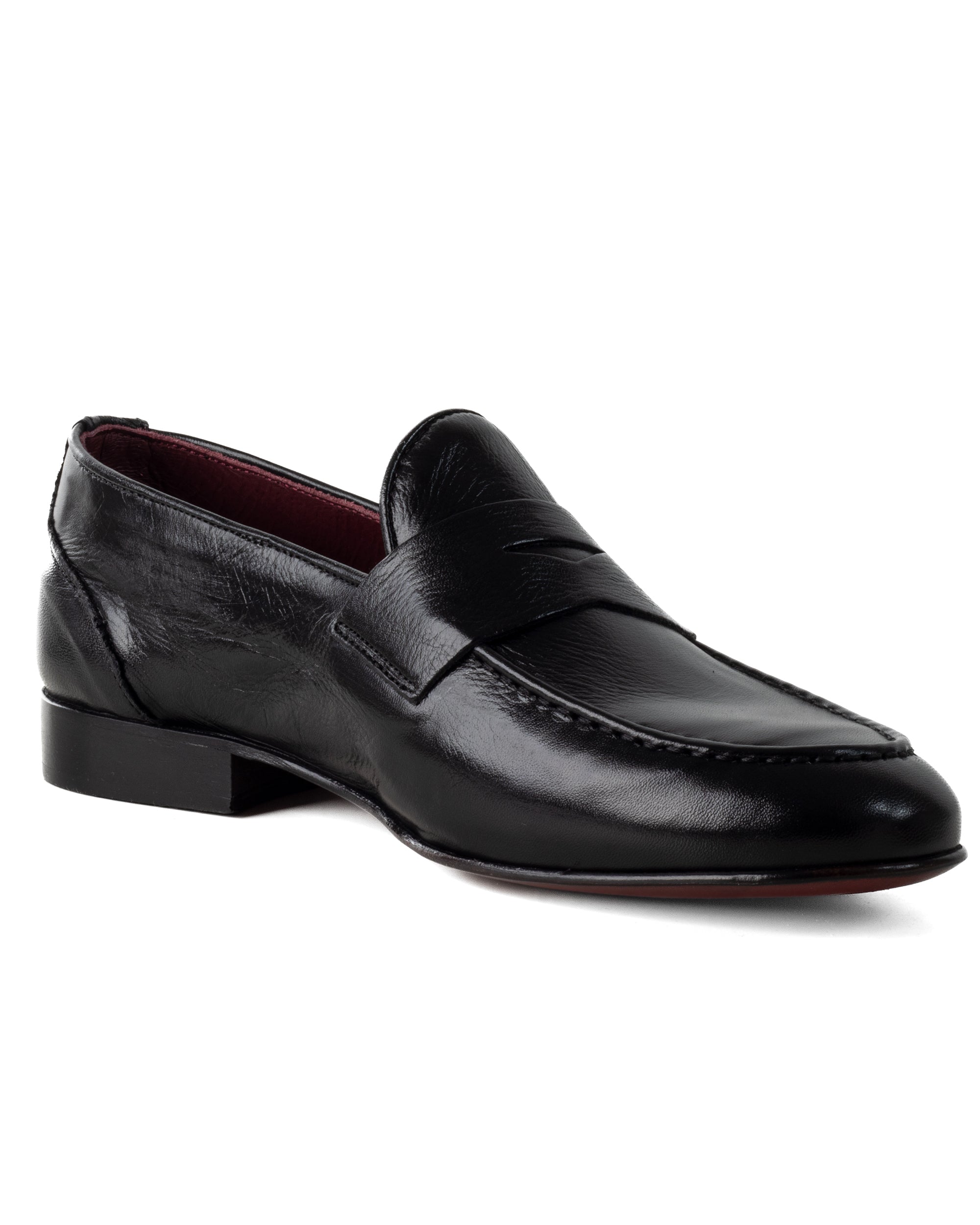 Mocassini College Uomo Con Bendina Scarpe Classiche Ecopelle Eleganti Cerimonia Suola Di Cuoio Con Ovalino Antiscivolo Casual Nero GIOSAL-S1274A