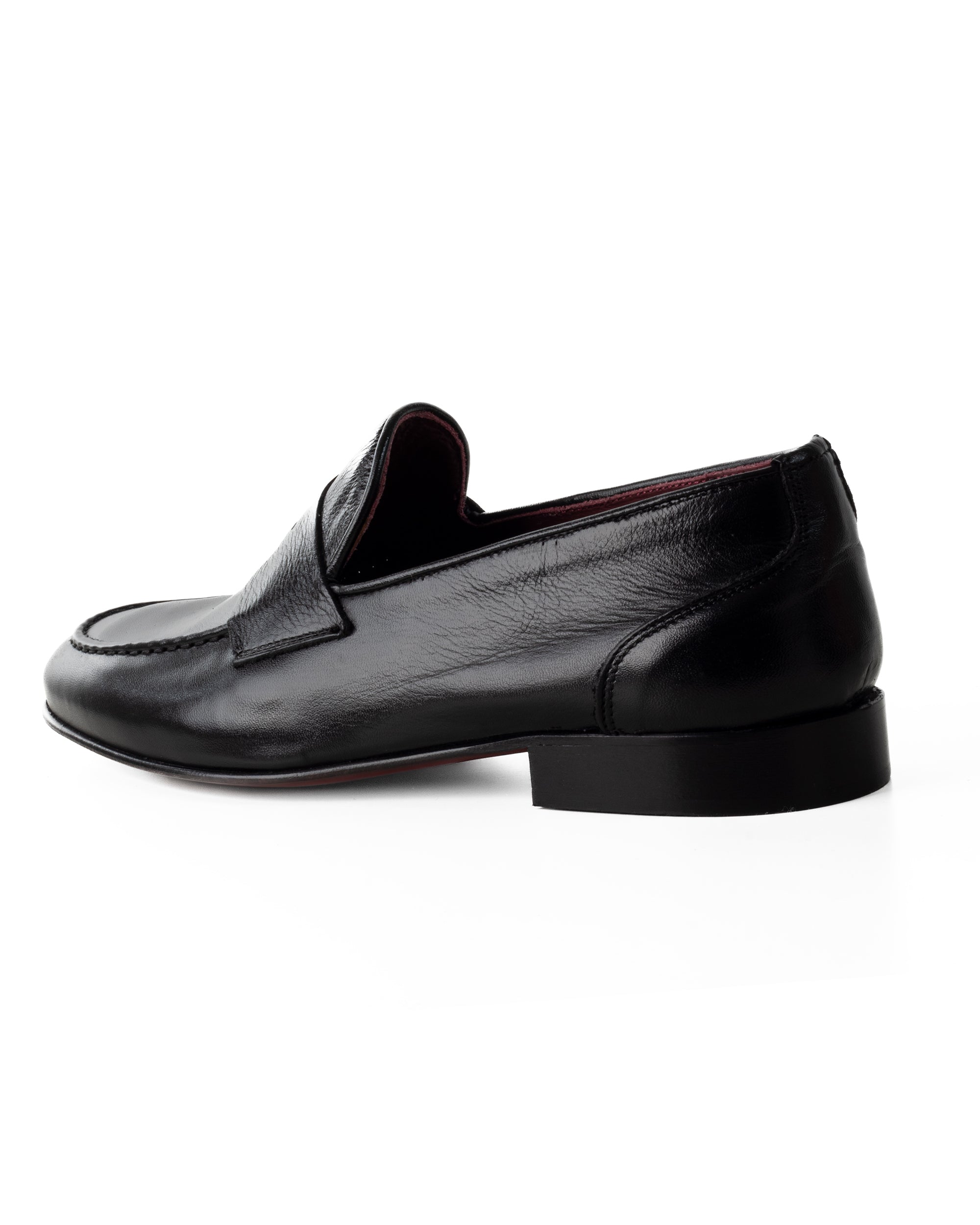 Mocassini College Uomo Con Bendina Scarpe Classiche Ecopelle Eleganti Cerimonia Suola Di Cuoio Con Ovalino Antiscivolo Casual Nero GIOSAL-S1274A