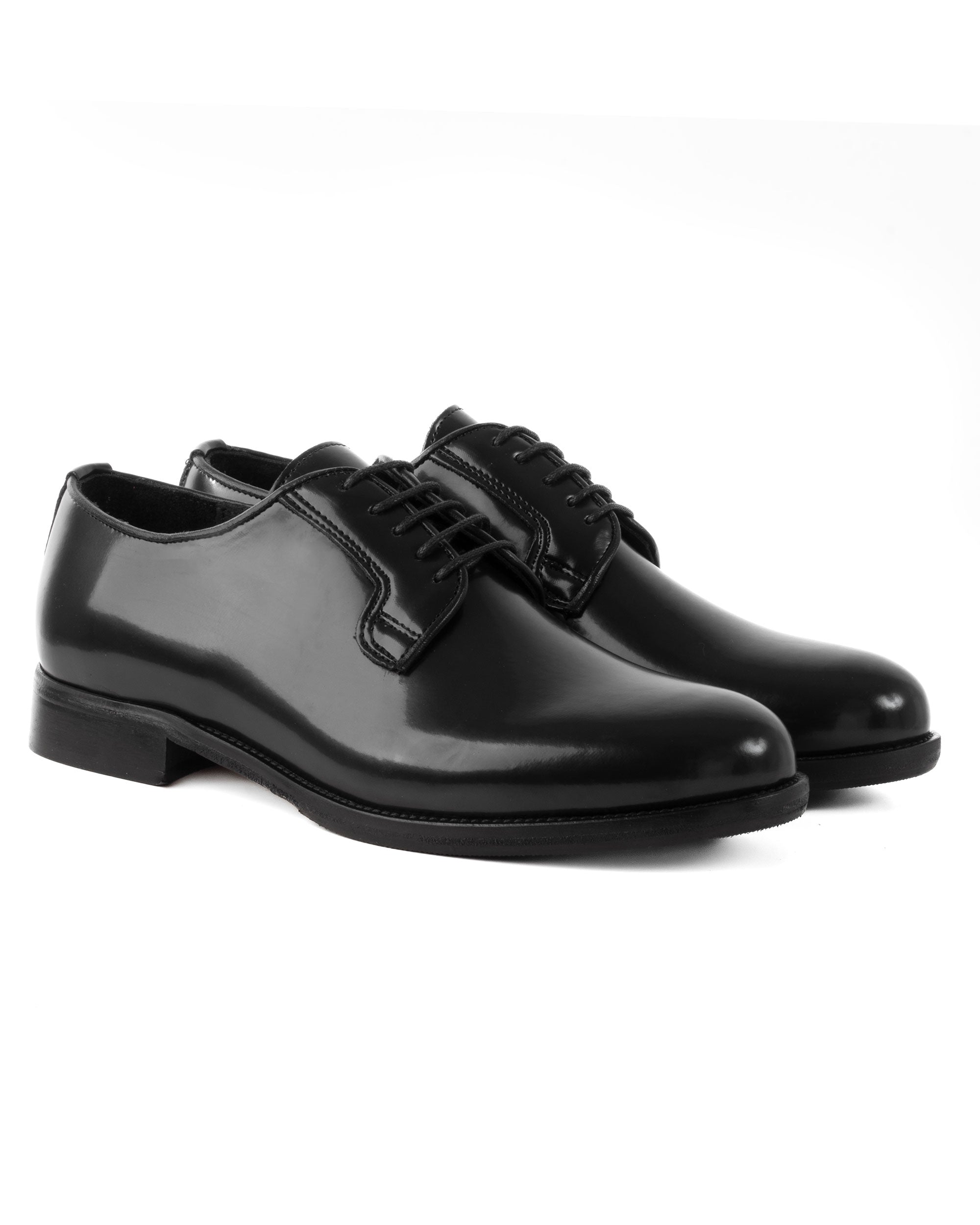 Scarpe Uomo Classiche Stringate Ecopelle Abrasivate Eleganti Cerimonia Derby Con Lacci Suola Di Cuoio Casual Nero GIOSAL-S1275A