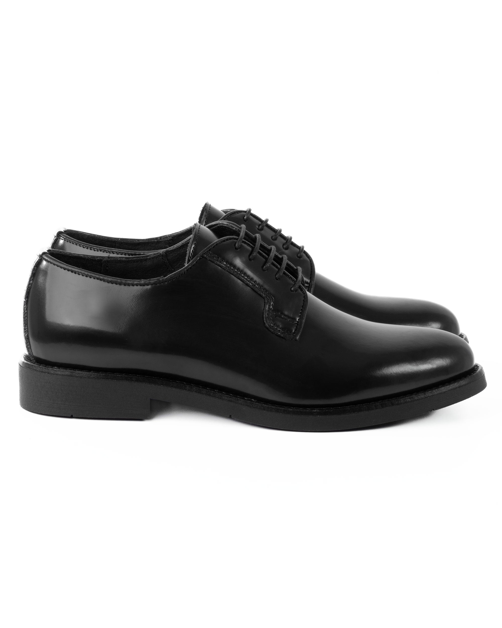 Scarpe Uomo Classiche Stringate Ecopelle Abrasivate Eleganti Cerimonia Derby Con Lacci Suola Di Gomma Casual Nero GIOSAL-S1277A