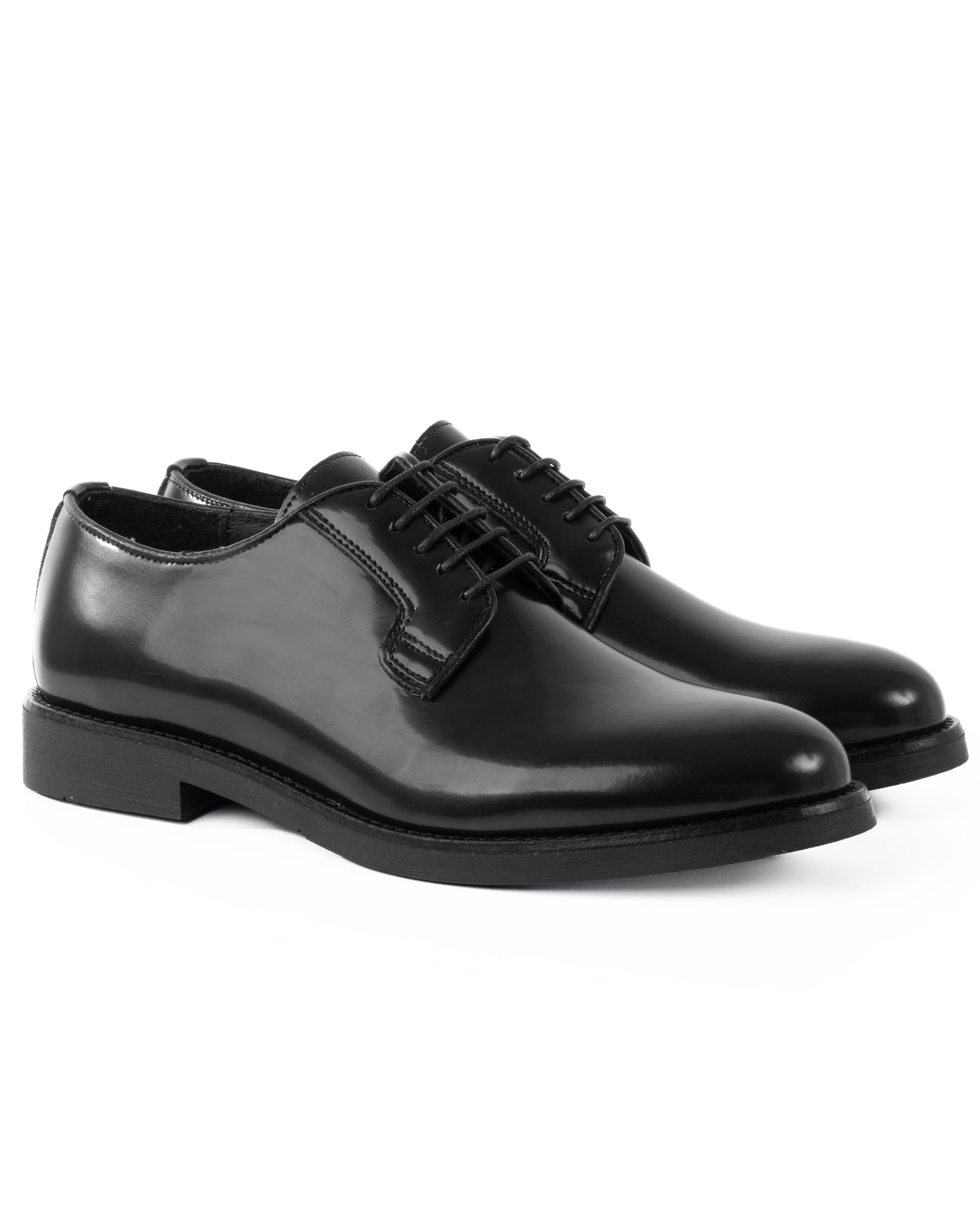 Scarpe Uomo Classiche Stringate Ecopelle Abrasivate Eleganti Cerimonia Derby Con Lacci Suola Di Gomma Casual Nero GIOSAL-S1277A