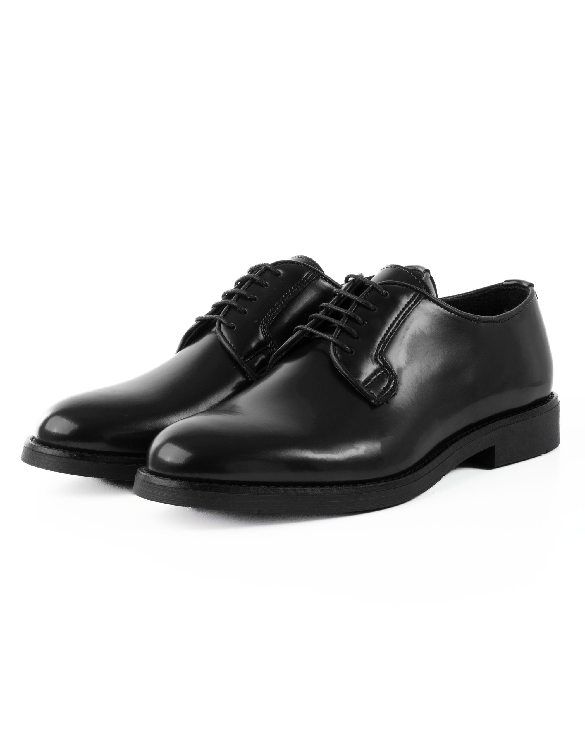 Scarpe Uomo Classiche Stringate Ecopelle Abrasivate Eleganti Cerimonia Derby Con Lacci Suola Di Gomma Casual Nero GIOSAL-S1277A