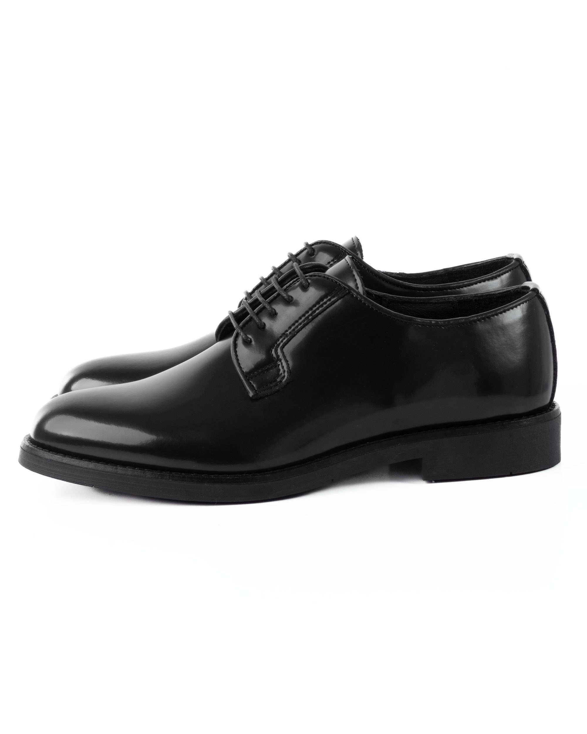 Scarpe Uomo Classiche Stringate Ecopelle Abrasivate Eleganti Cerimonia Derby Con Lacci Suola Di Gomma Casual Nero GIOSAL-S1277A