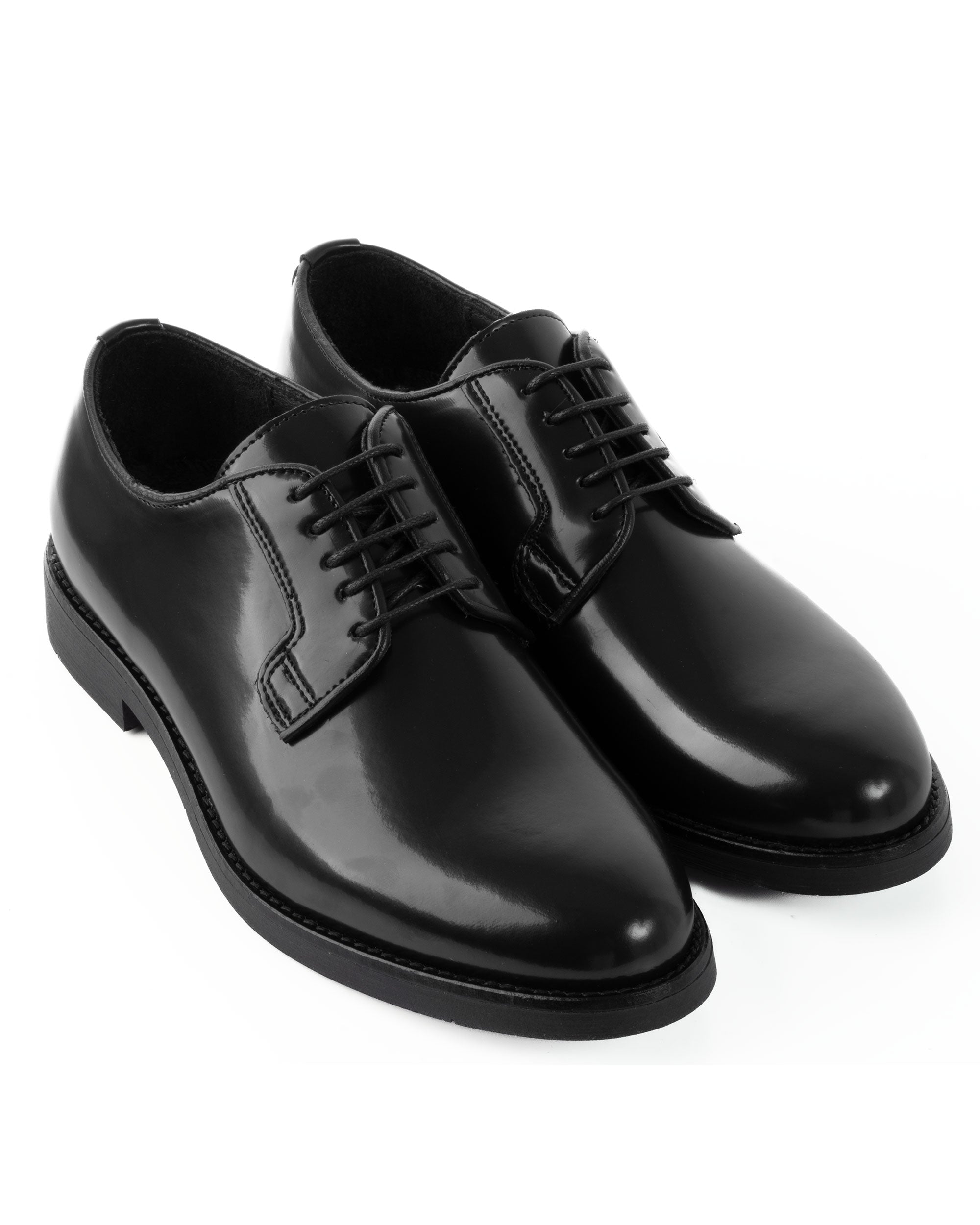 Scarpe Uomo Classiche Stringate Ecopelle Abrasivate Eleganti Cerimonia Derby Con Lacci Suola Di Gomma Casual Nero GIOSAL-S1277A