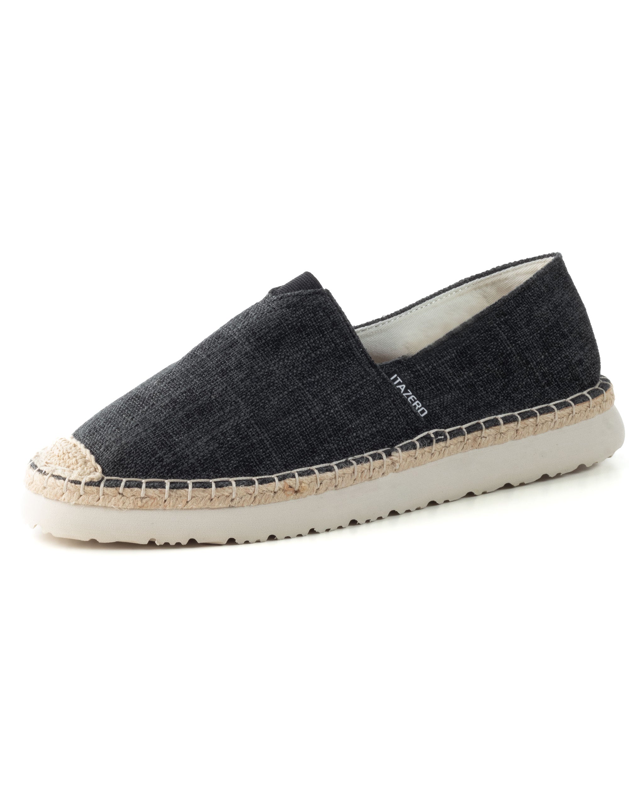 Espadrillas Scarpe Uomo Unisex Tela Estive Mare Cotone Comode Leggere Tinta Unita Nero GIOSAL-S1280A