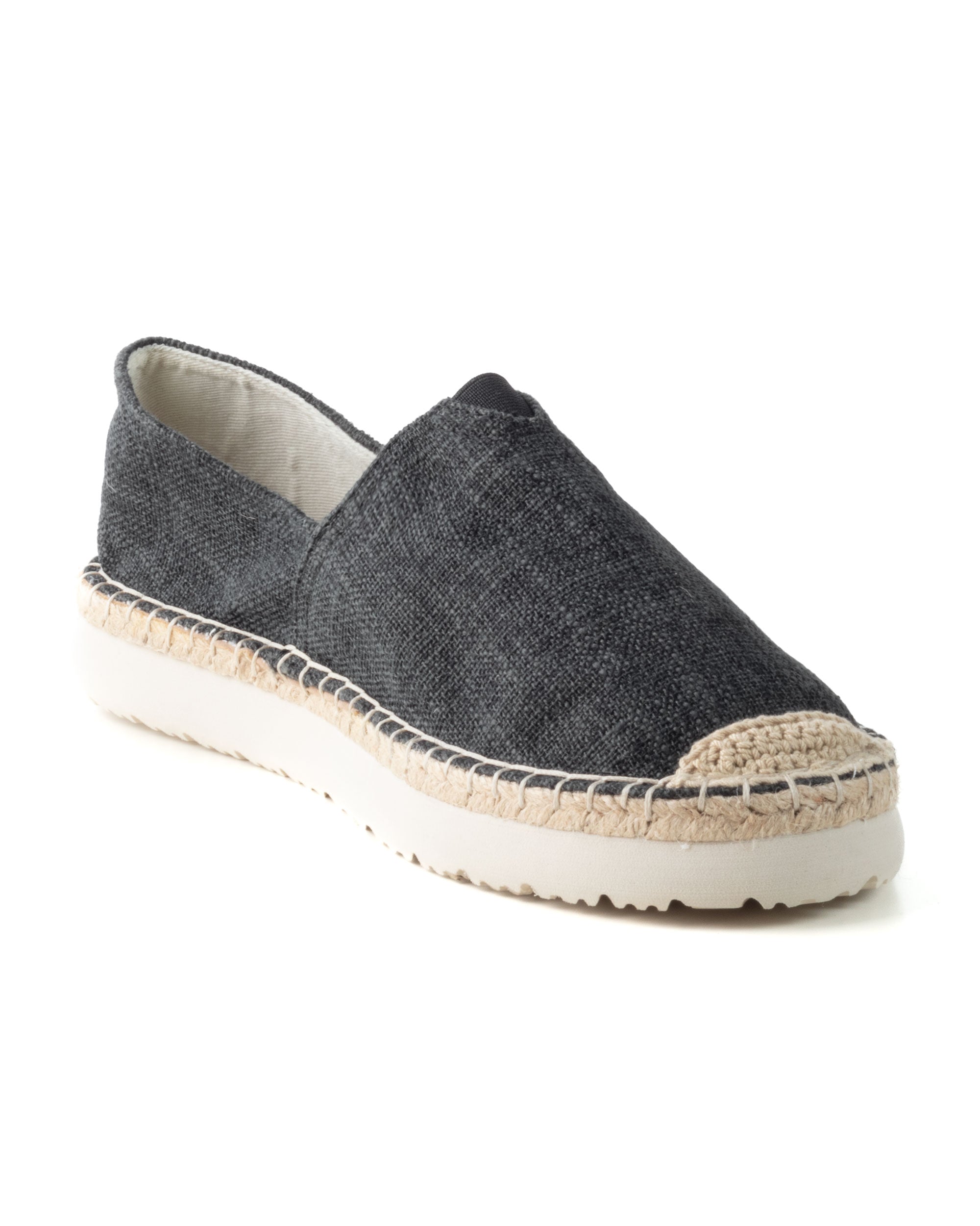 Espadrillas Scarpe Uomo Unisex Tela Estive Mare Cotone Comode Leggere Tinta Unita Nero GIOSAL-S1280A