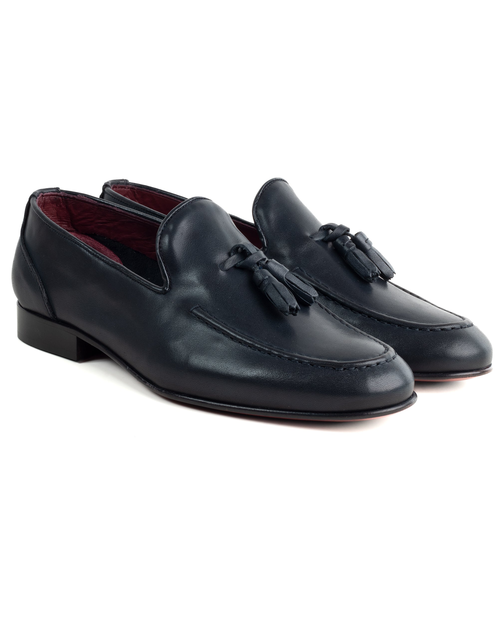 Mocassini College Uomo Con Nappine Scarpe Classiche Ecopelle Morbida Eleganti Cerimonia Suola Di Cuoio Con Ovalino Antiscivolo Casual Blu GIOSAL-S1281A