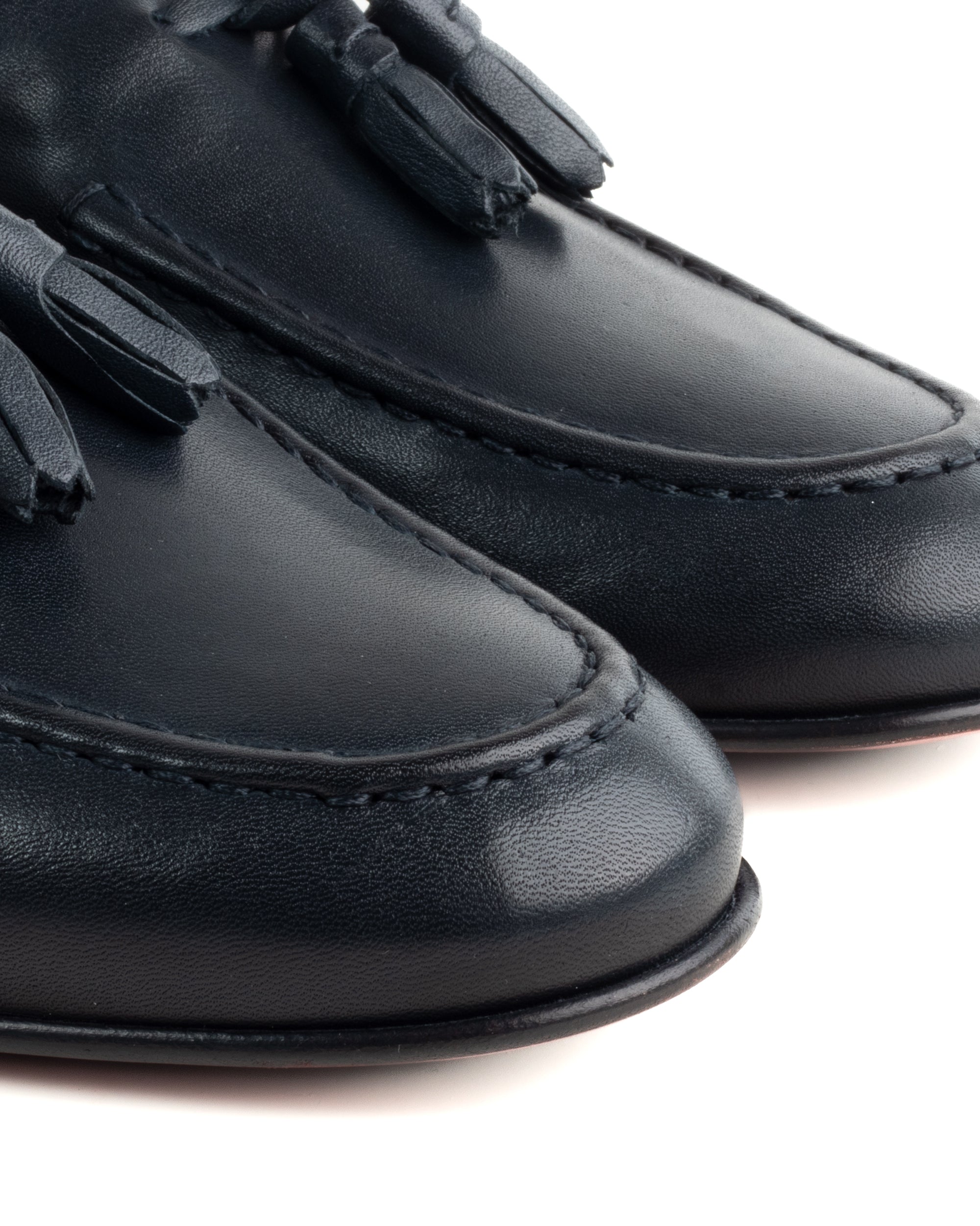 Mocassini College Uomo Con Nappine Scarpe Classiche Ecopelle Morbida Eleganti Cerimonia Suola Di Cuoio Con Ovalino Antiscivolo Casual Blu GIOSAL-S1281A