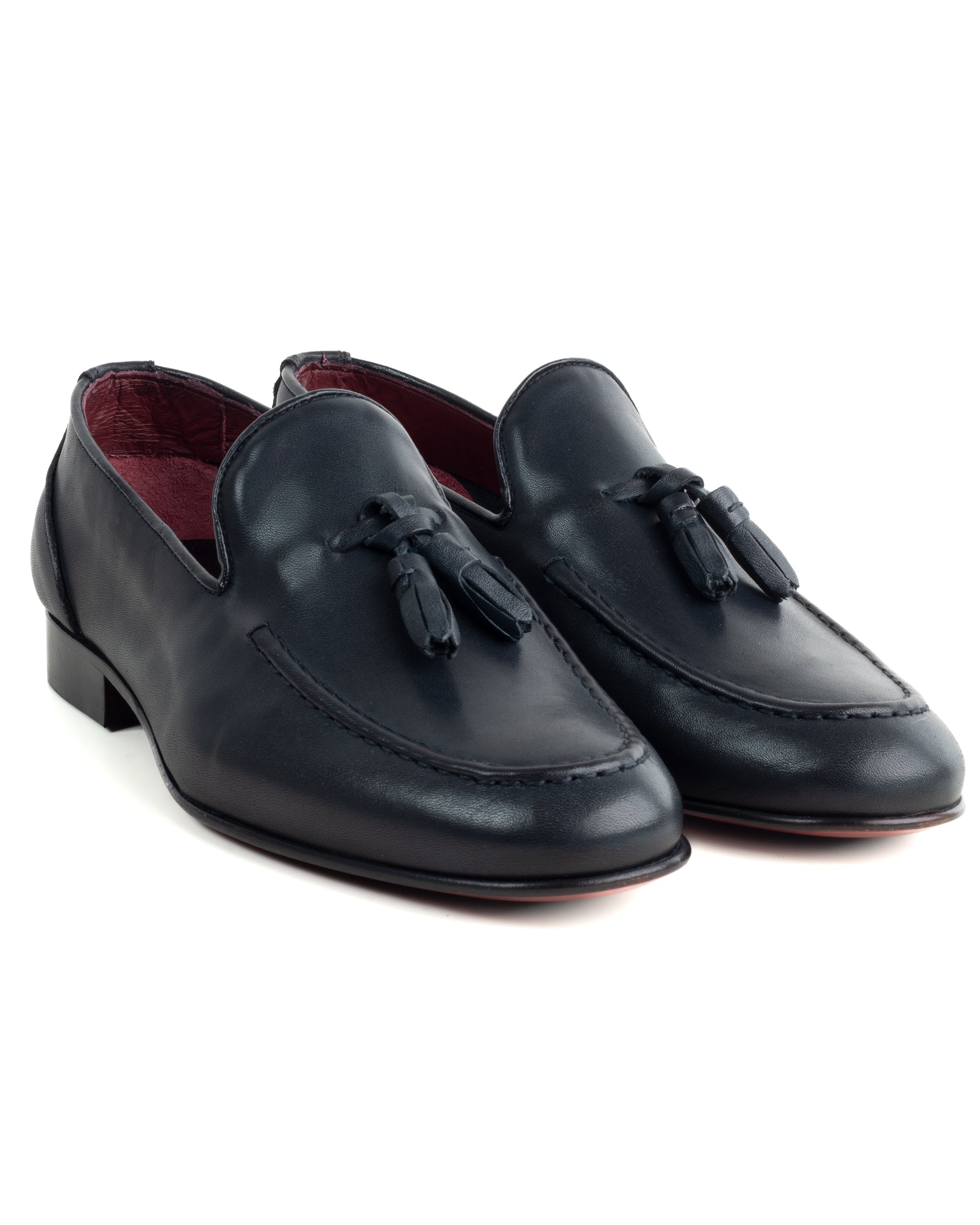 Mocassini College Uomo Con Nappine Scarpe Classiche Ecopelle Morbida Eleganti Cerimonia Suola Di Cuoio Con Ovalino Antiscivolo Casual Blu GIOSAL-S1281A