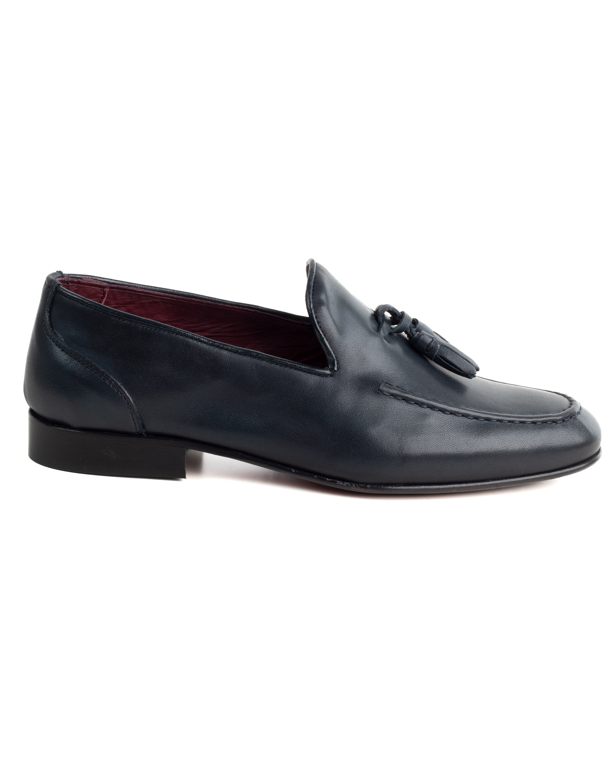 Mocassini College Uomo Con Nappine Scarpe Classiche Ecopelle Morbida Eleganti Cerimonia Suola Di Cuoio Con Ovalino Antiscivolo Casual Blu GIOSAL-S1281A