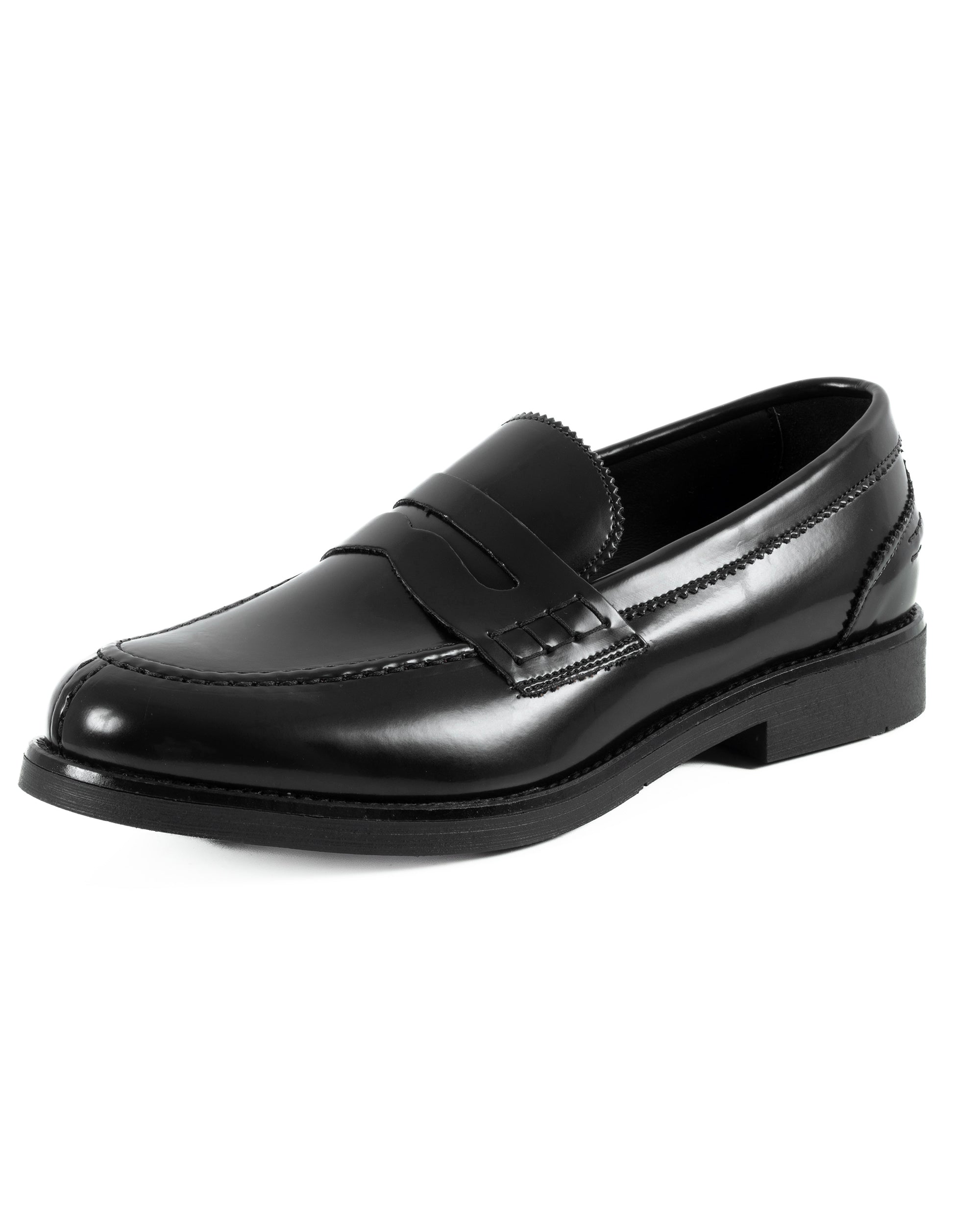 Mocassini College Uomo Scarpe Ecopelle Abrasivate Eleganti Cerimonia Suola Di Gomma Casual Nero GIOSAL-S1283A
