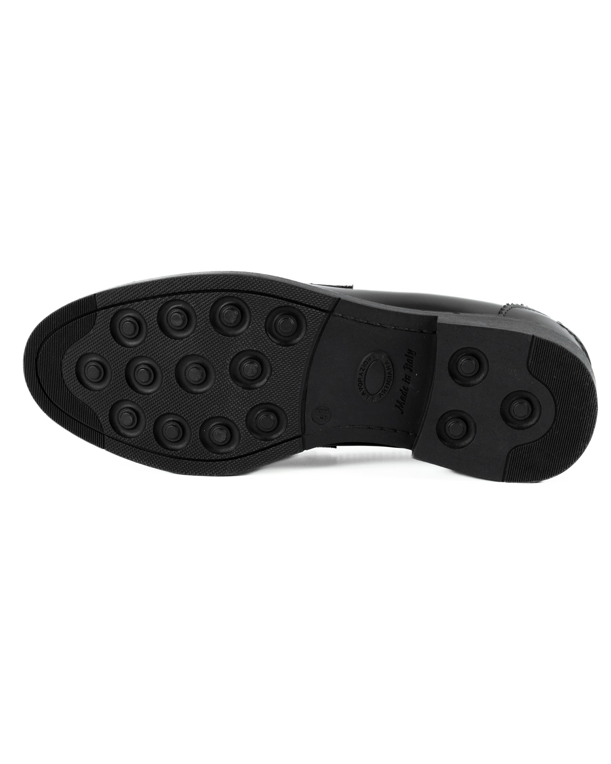 Mocassini College Uomo Scarpe Ecopelle Abrasivate Eleganti Cerimonia Suola Di Gomma Casual Nero GIOSAL-S1283A