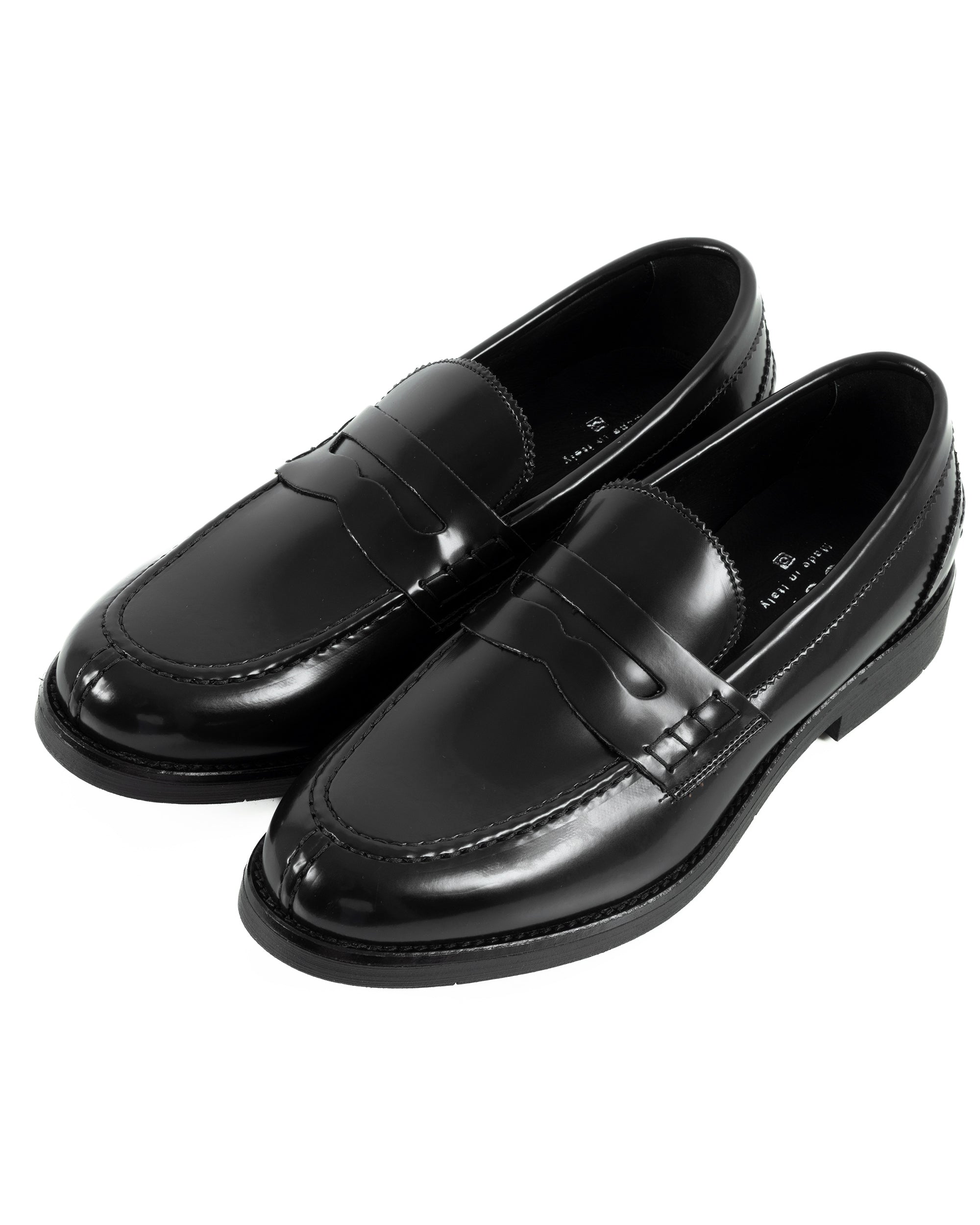 Mocassini College Uomo Scarpe Ecopelle Abrasivate Eleganti Cerimonia Suola Di Gomma Casual Nero GIOSAL-S1283A