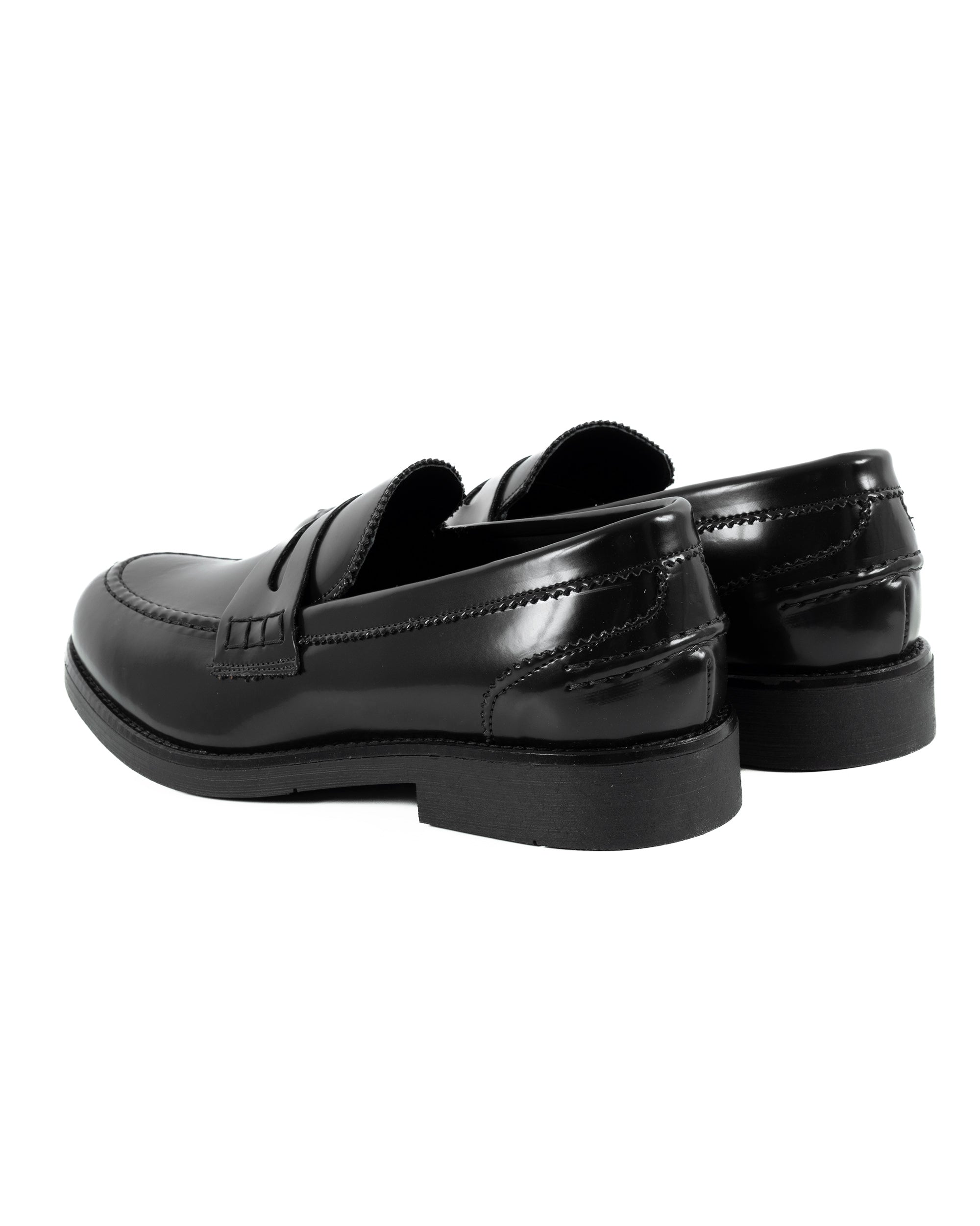 Mocassini College Uomo Scarpe Ecopelle Abrasivate Eleganti Cerimonia Suola Di Gomma Casual Nero GIOSAL-S1283A