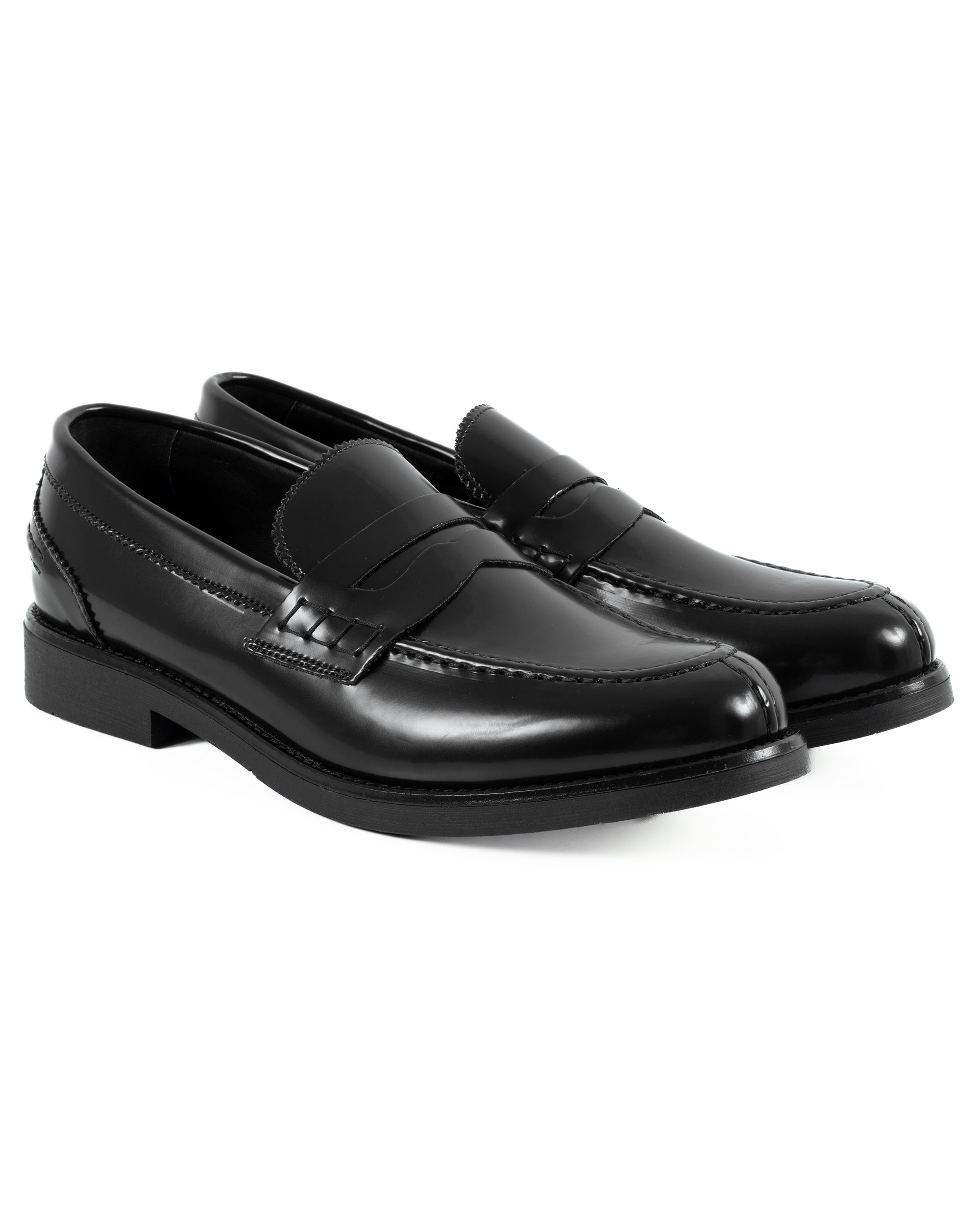 Mocassini College Uomo Scarpe Ecopelle Abrasivate Eleganti Cerimonia Suola Di Gomma Casual Nero GIOSAL-S1283A