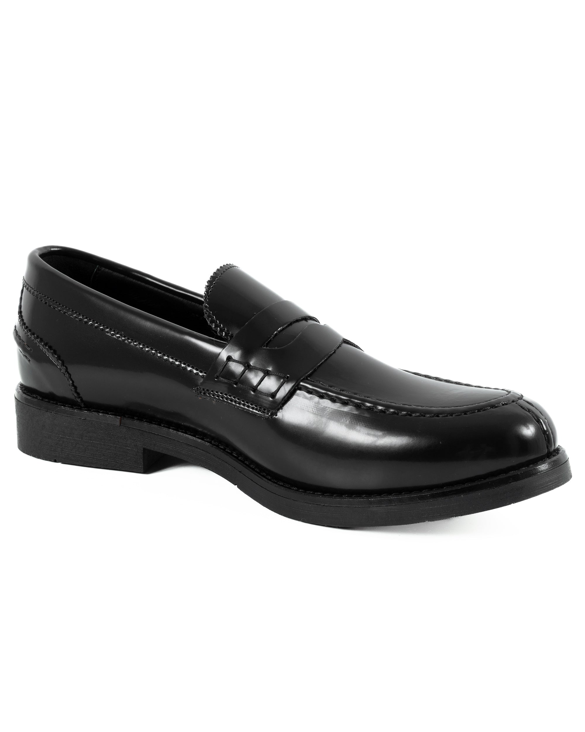 Mocassini College Uomo Scarpe Ecopelle Abrasivate Eleganti Cerimonia Suola Di Gomma Casual Nero GIOSAL-S1283A