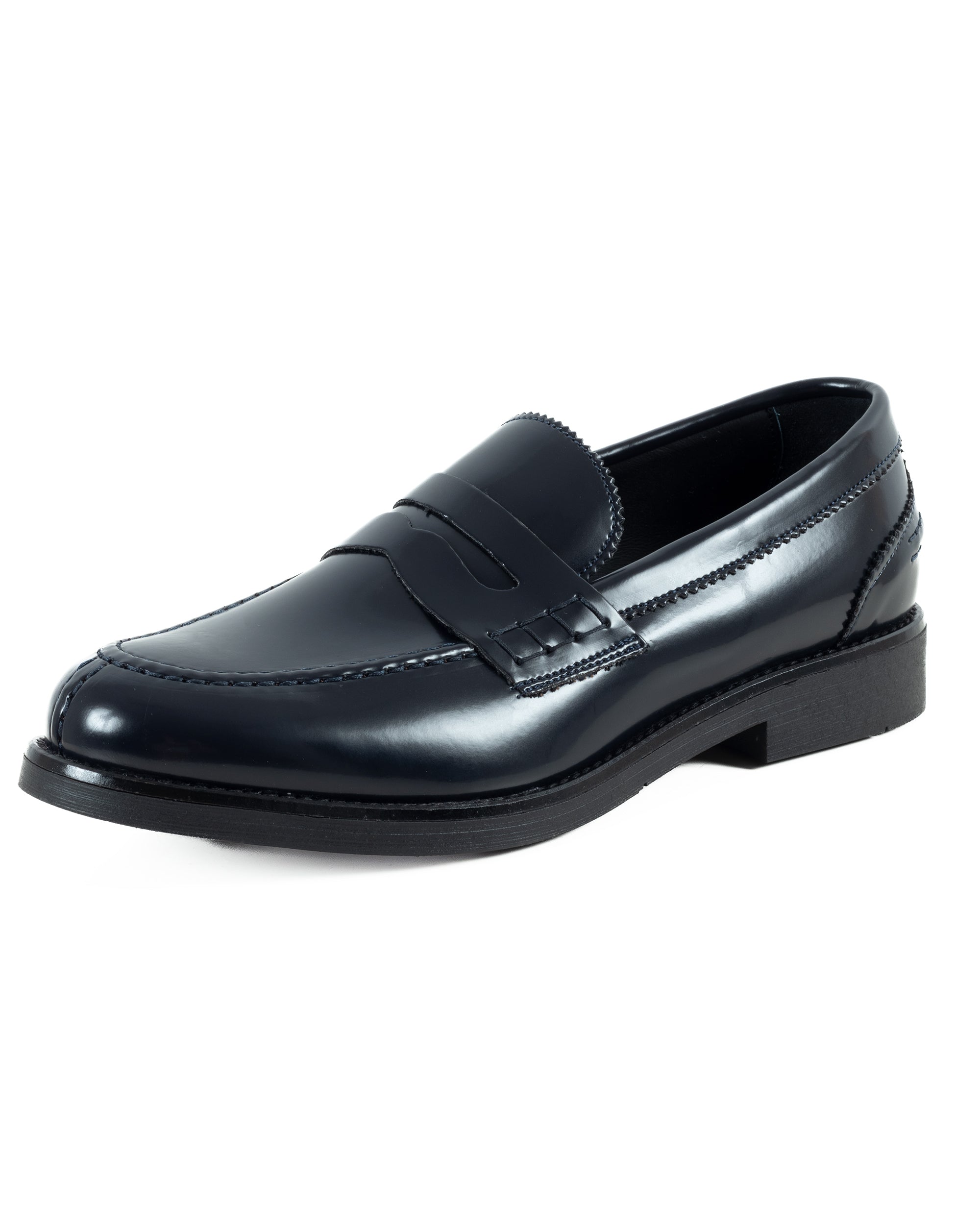 Mocassini College Uomo Scarpe Ecopelle Abrasivate Eleganti Cerimonia Suola Di Gomma Casual Blu GIOSAL-S1284A