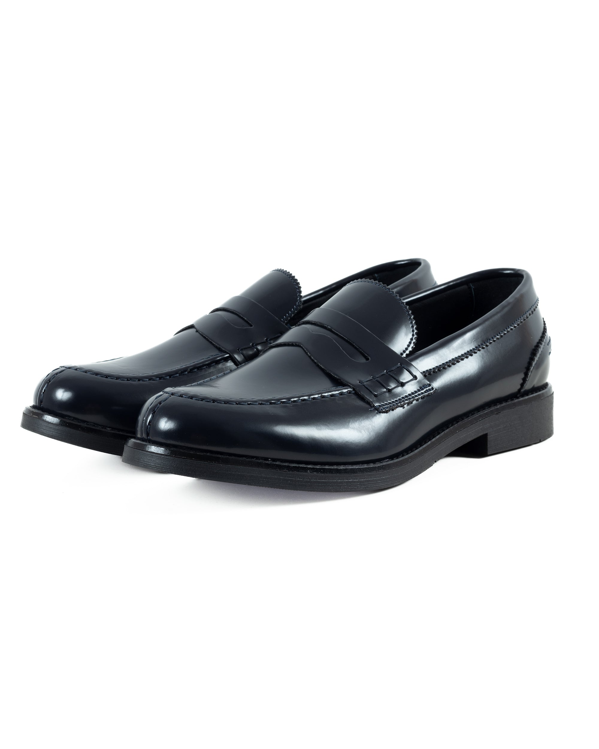 Mocassini College Uomo Scarpe Ecopelle Abrasivate Eleganti Cerimonia Suola Di Gomma Casual Blu GIOSAL-S1284A