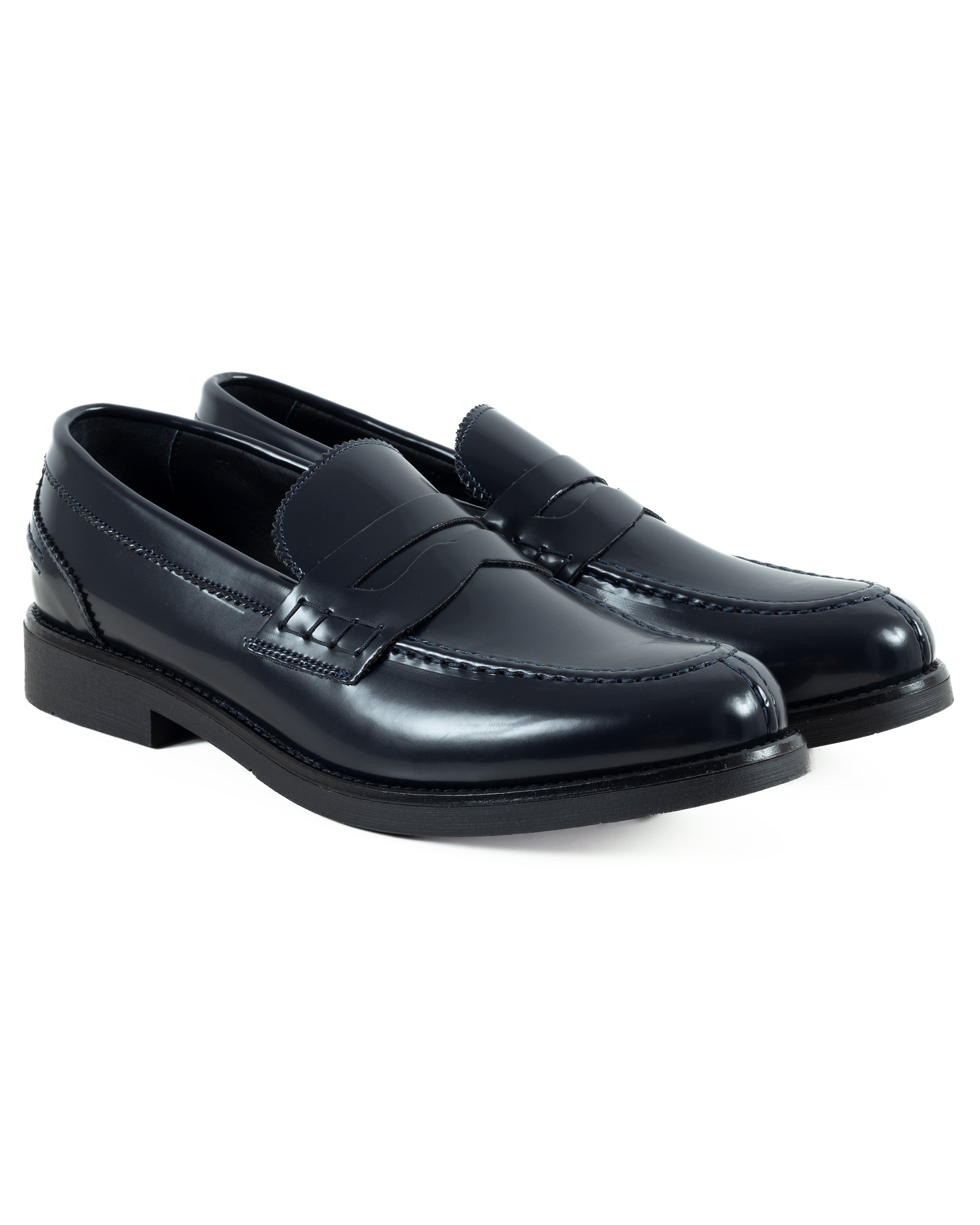 Mocassini College Uomo Scarpe Ecopelle Abrasivate Eleganti Cerimonia Suola Di Gomma Casual Blu GIOSAL-S1284A