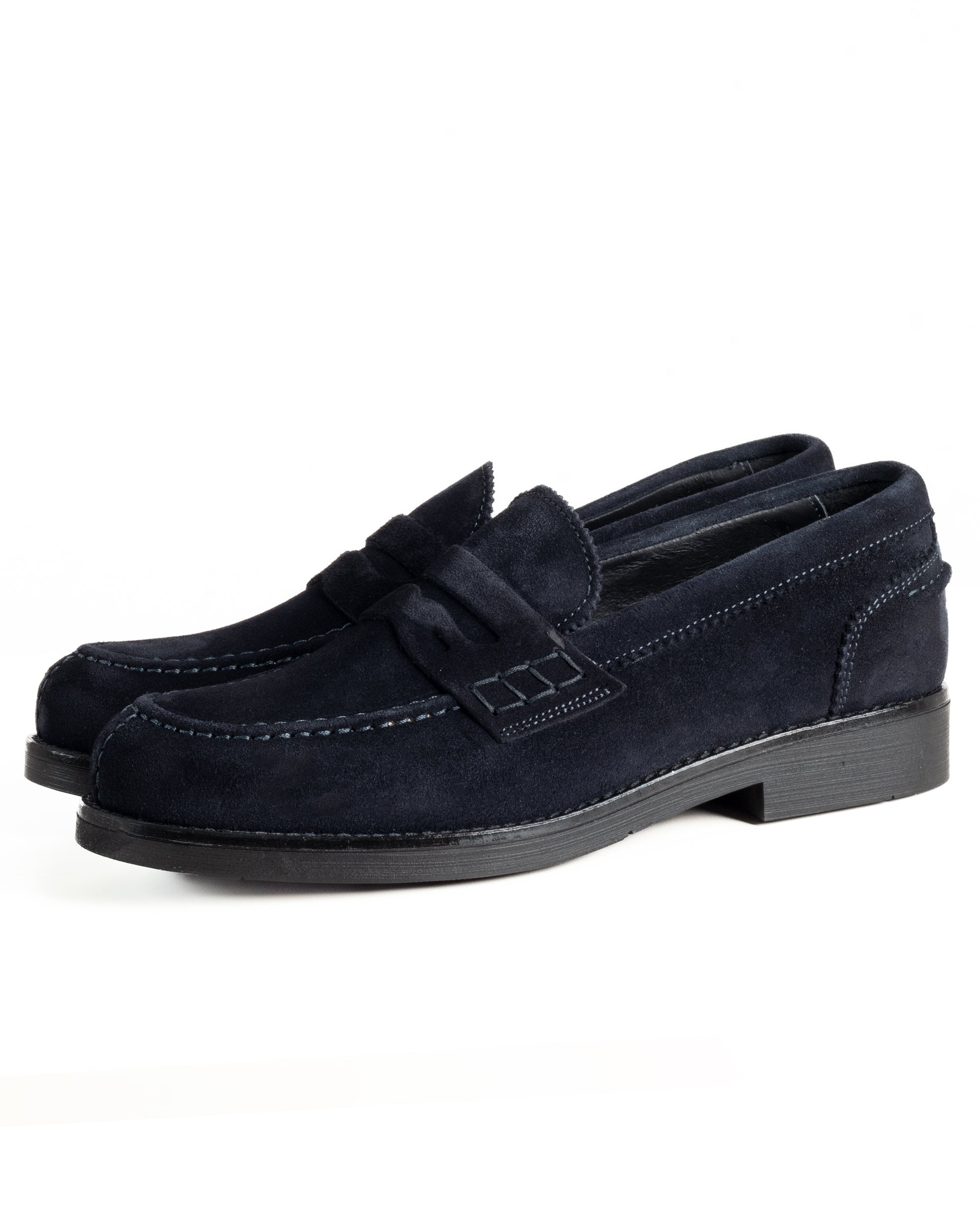 Mocassini College Uomo Scarpe Camoscio Eleganti Cerimonia Suola Di Gomma Casual Blu GIOSAL-S1290A
